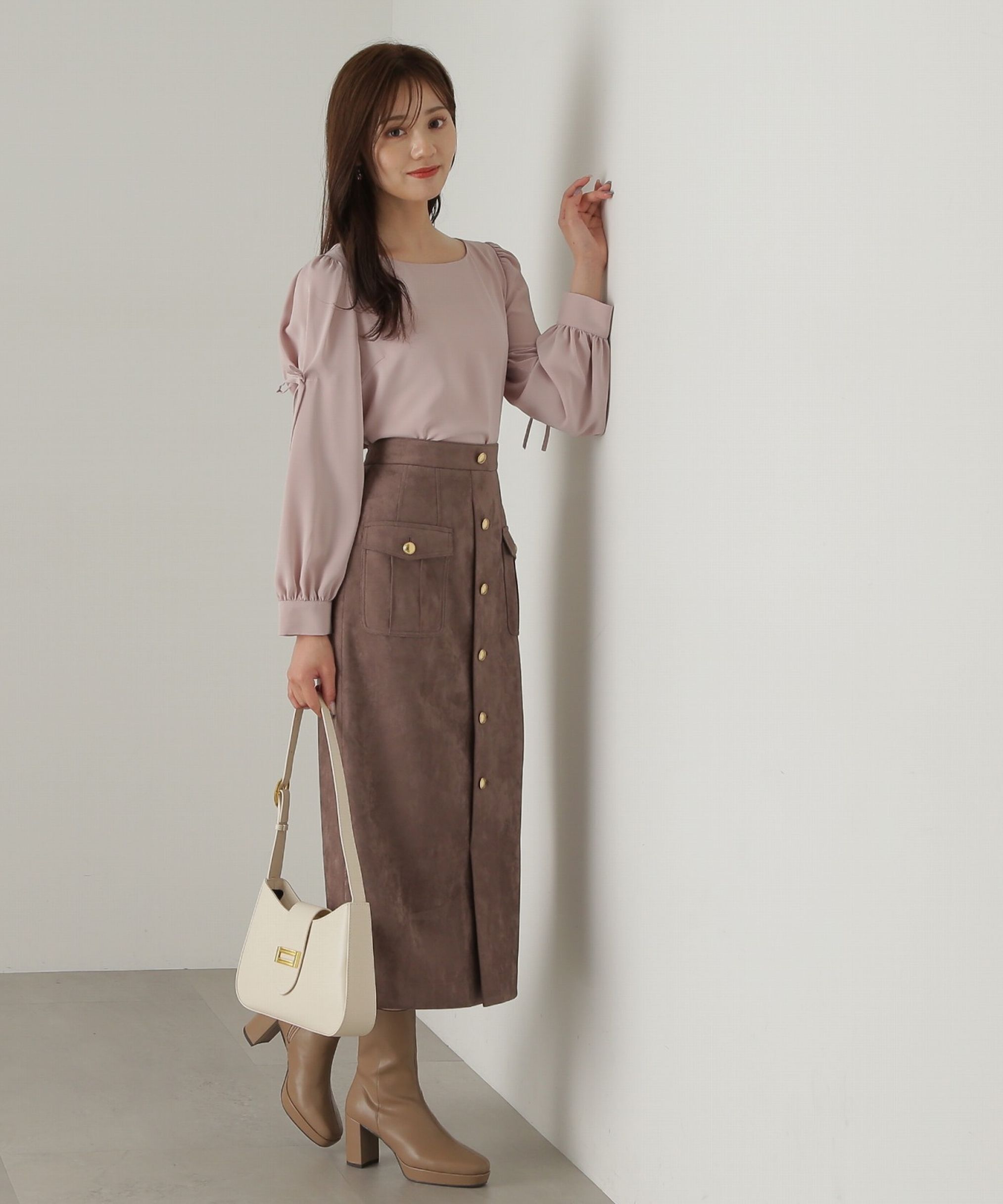 PROPORTION BODY DRESSING「タックリボンスリーブブラウス24AW」|シャツ・ブラウス|