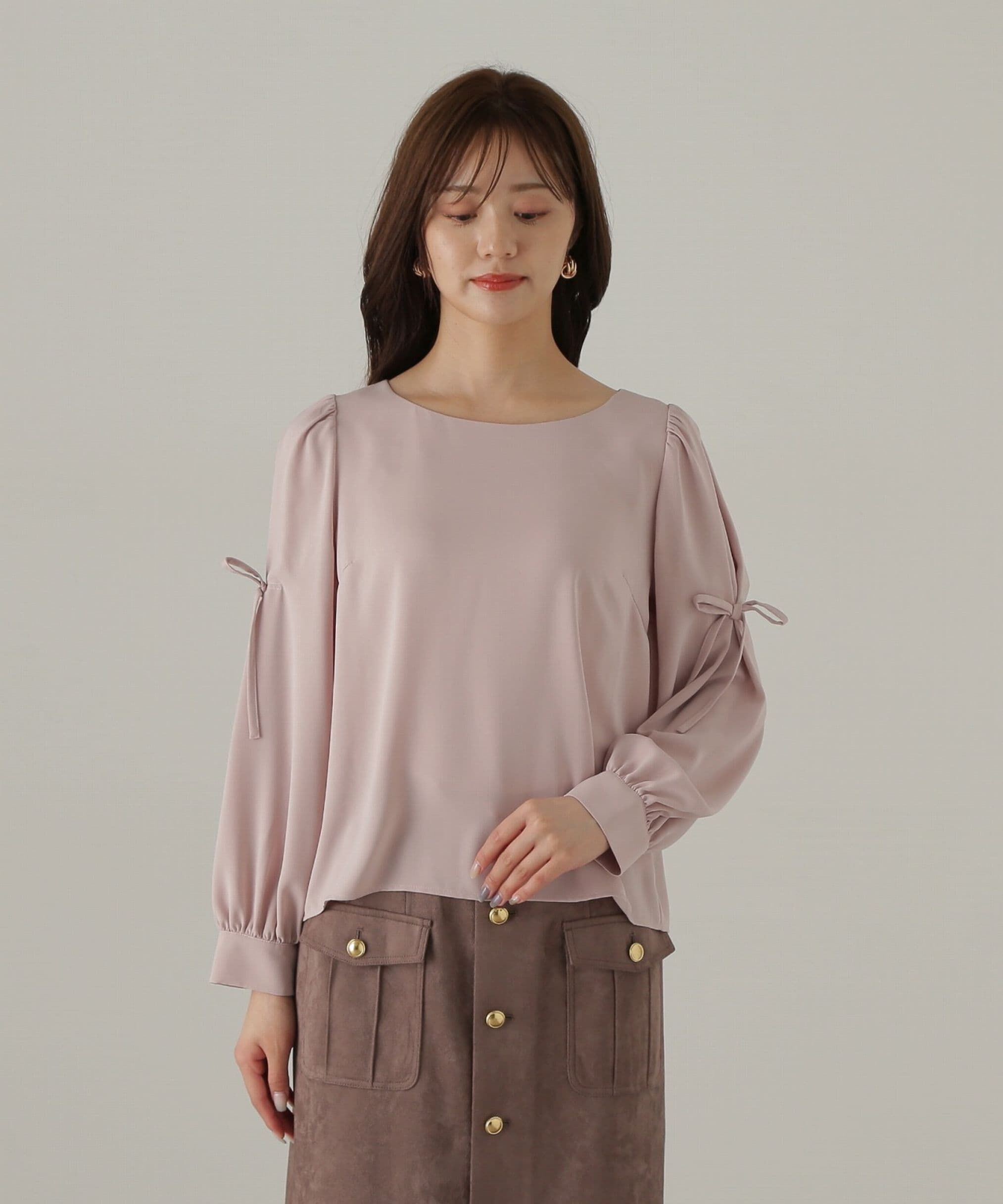 PROPORTION BODY DRESSING「タックリボンスリーブブラウス24AW」|シャツ・ブラウス|