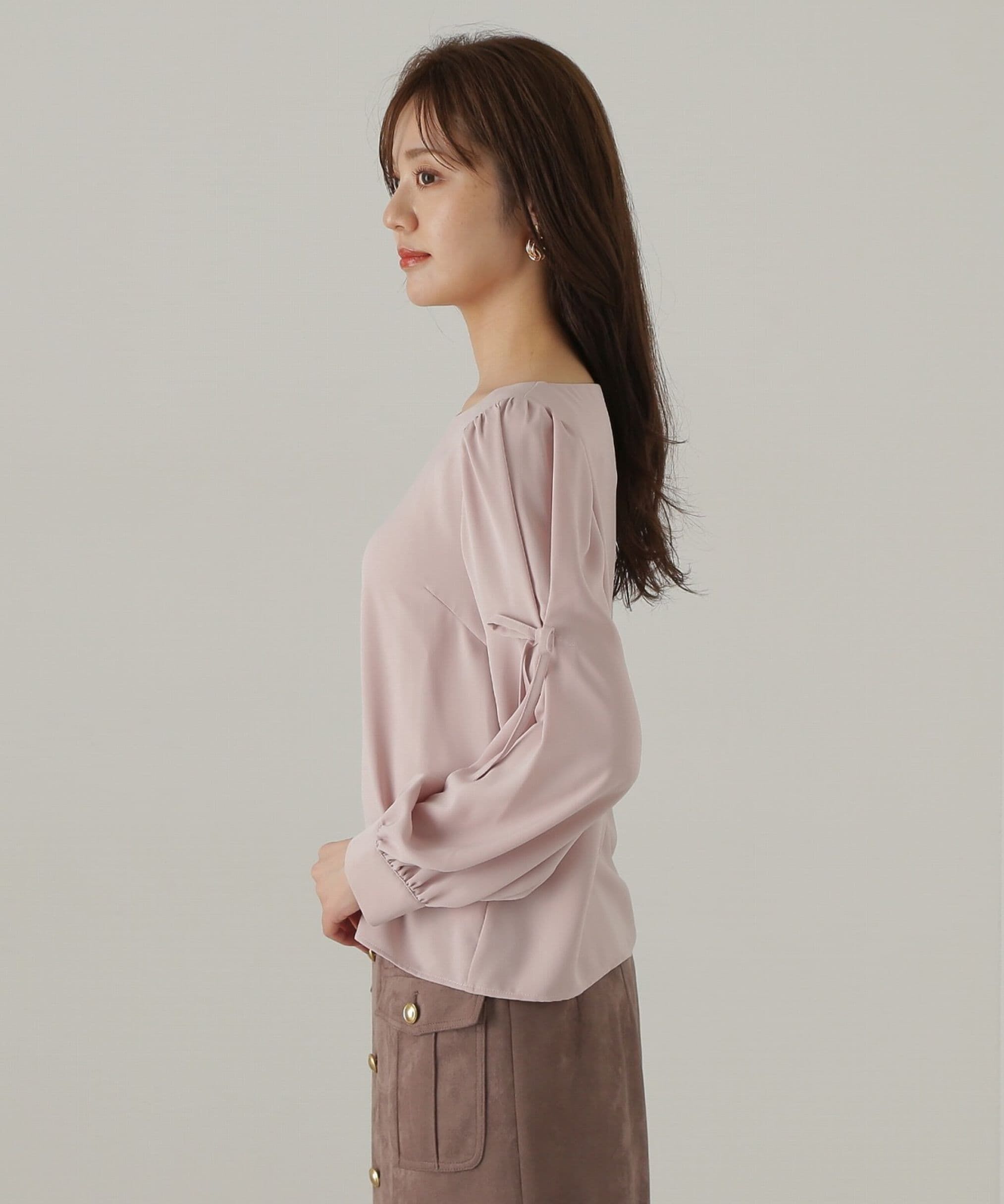 PROPORTION BODY DRESSING「タックリボンスリーブブラウス24AW」|シャツ・ブラウス|