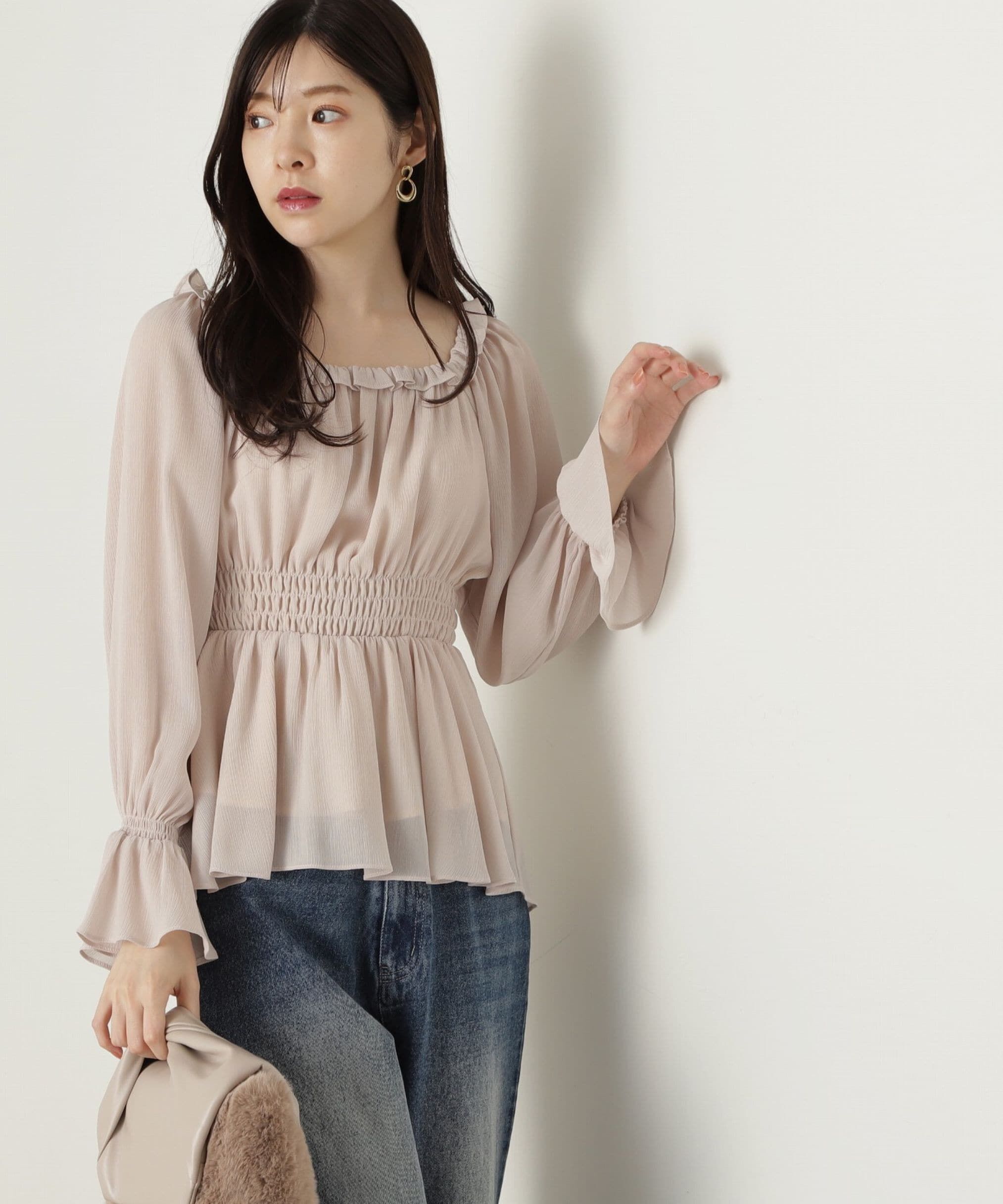 PROPORTION BODY DRESSING「楊柳ギャザーオフショルブラウス　24AW」|シャツ・ブラウス|