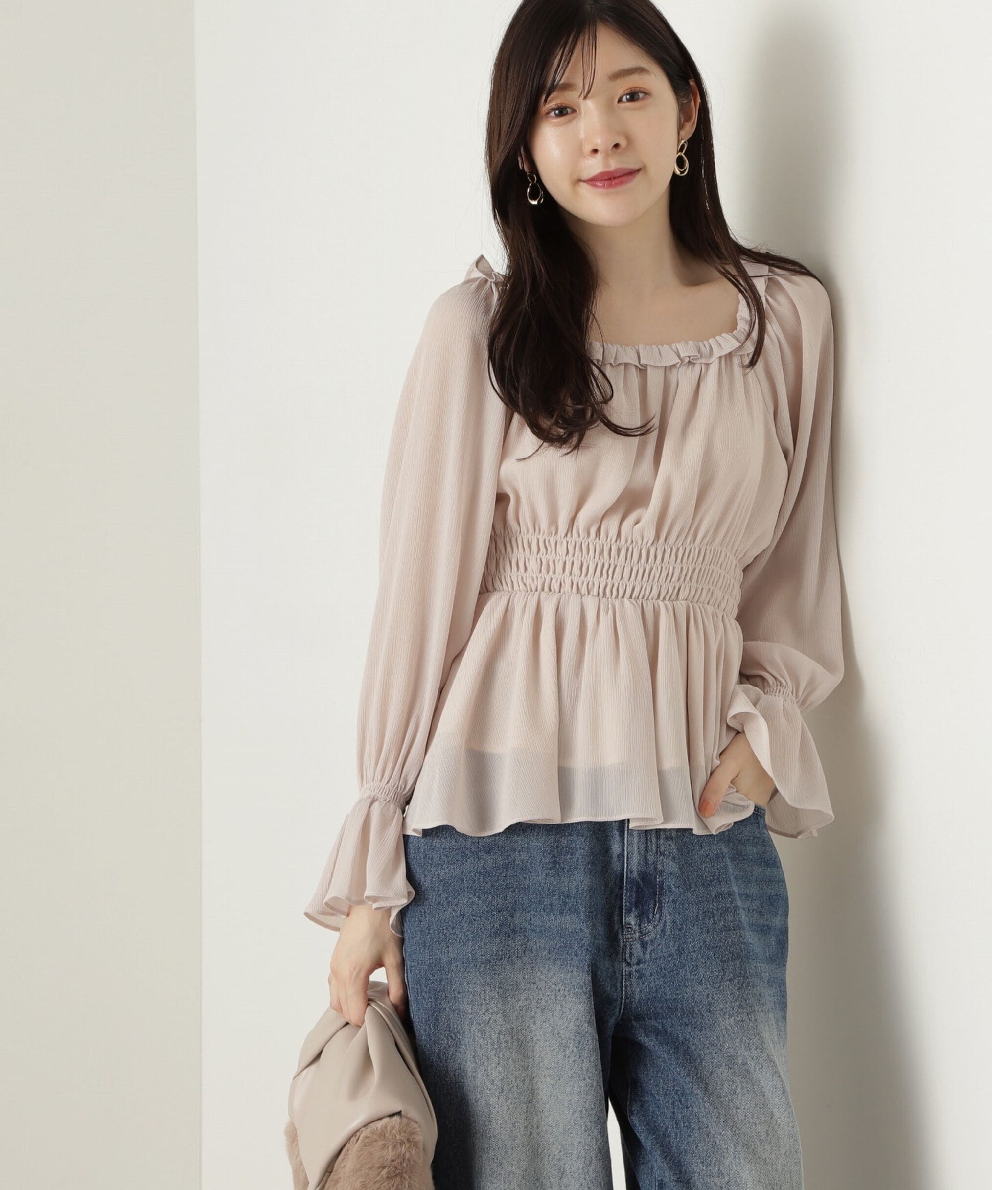 PROPORTION BODY DRESSING「楊柳ギャザーオフショルブラウス　24AW」|シャツ・ブラウス|