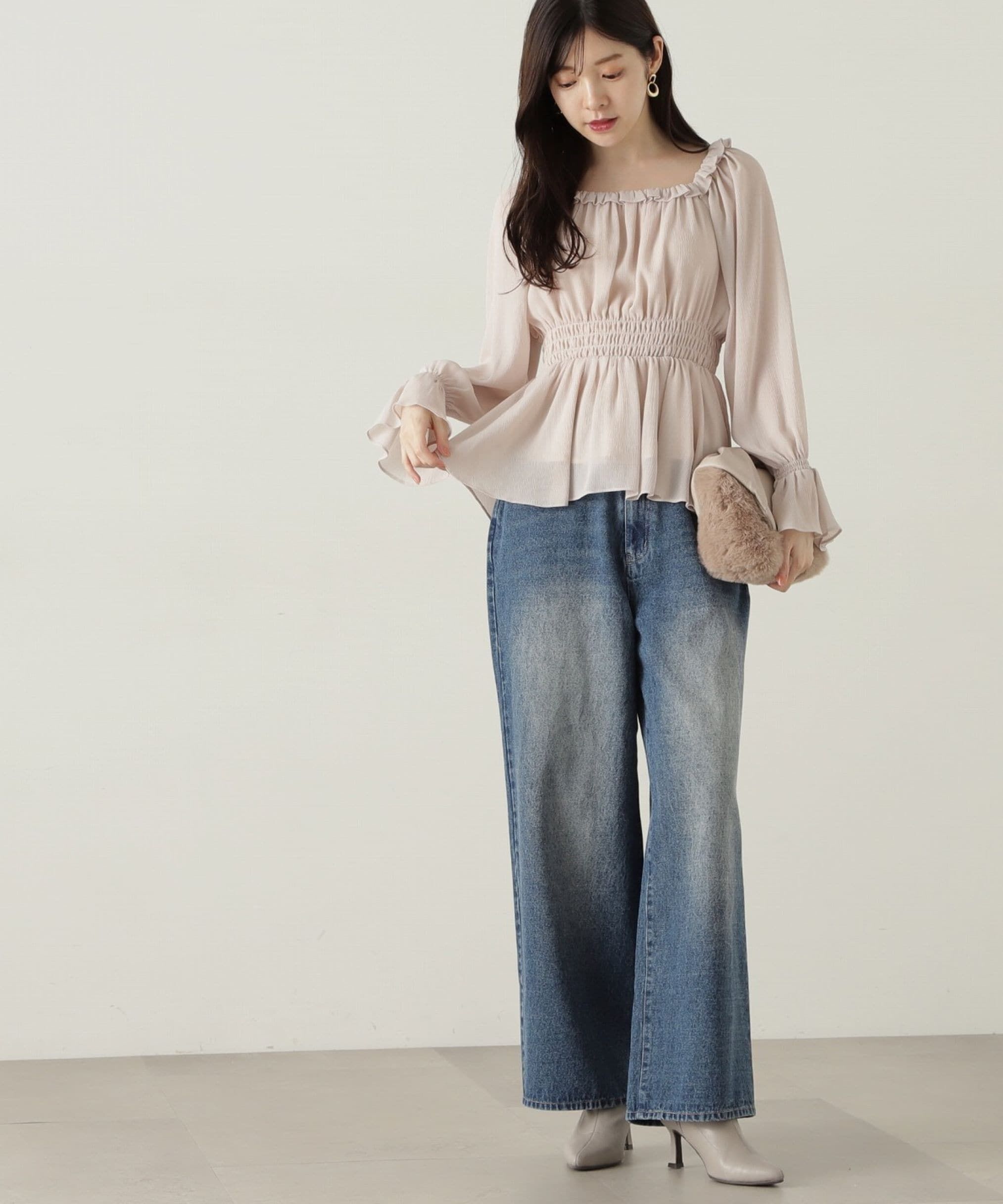 PROPORTION BODY DRESSING「楊柳ギャザーオフショルブラウス　24AW」|シャツ・ブラウス|