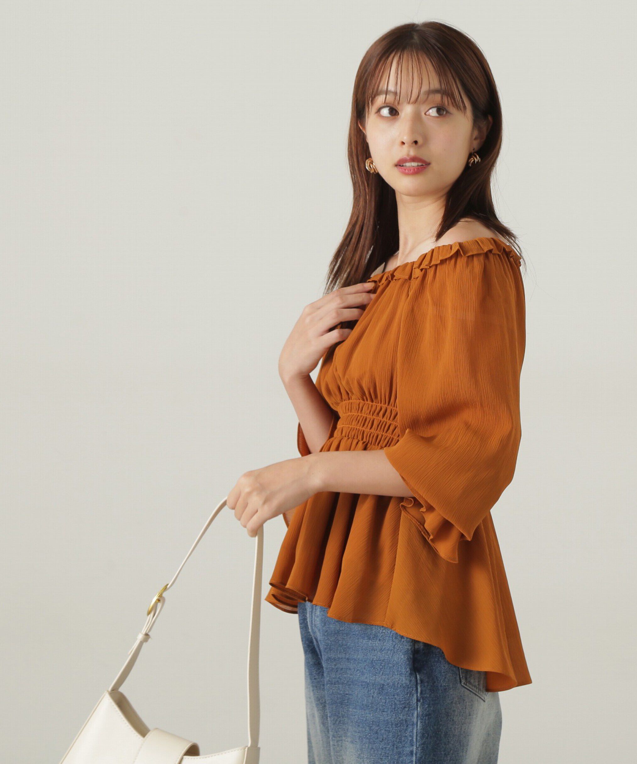 PROPORTION BODY DRESSING「楊柳ギャザーオフショルブラウス　24AW」|シャツ・ブラウス|