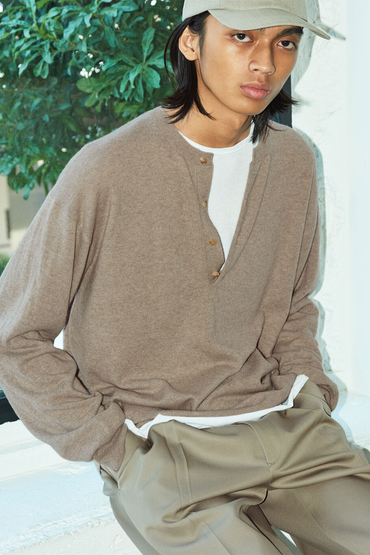 YLEVE 「YLEVE / CASHMERE KN  HENRY NECK P/O」|ニット・セーター|