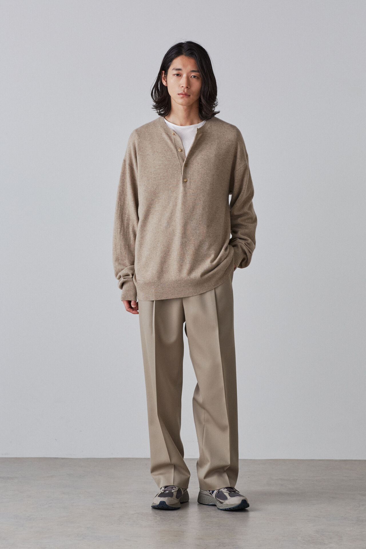 YLEVE 「YLEVE / CASHMERE KN  HENRY NECK P/O」|ニット・セーター|