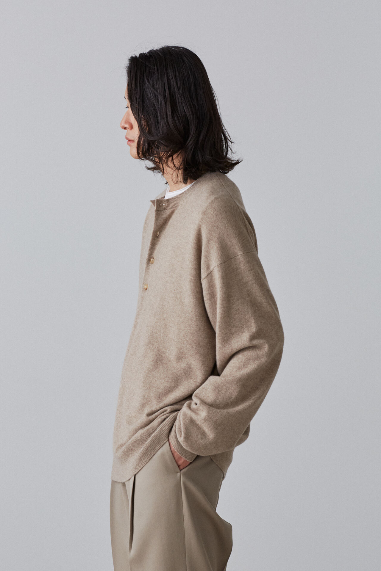 YLEVE 「YLEVE / CASHMERE KN  HENRY NECK P/O」|ニット・セーター|