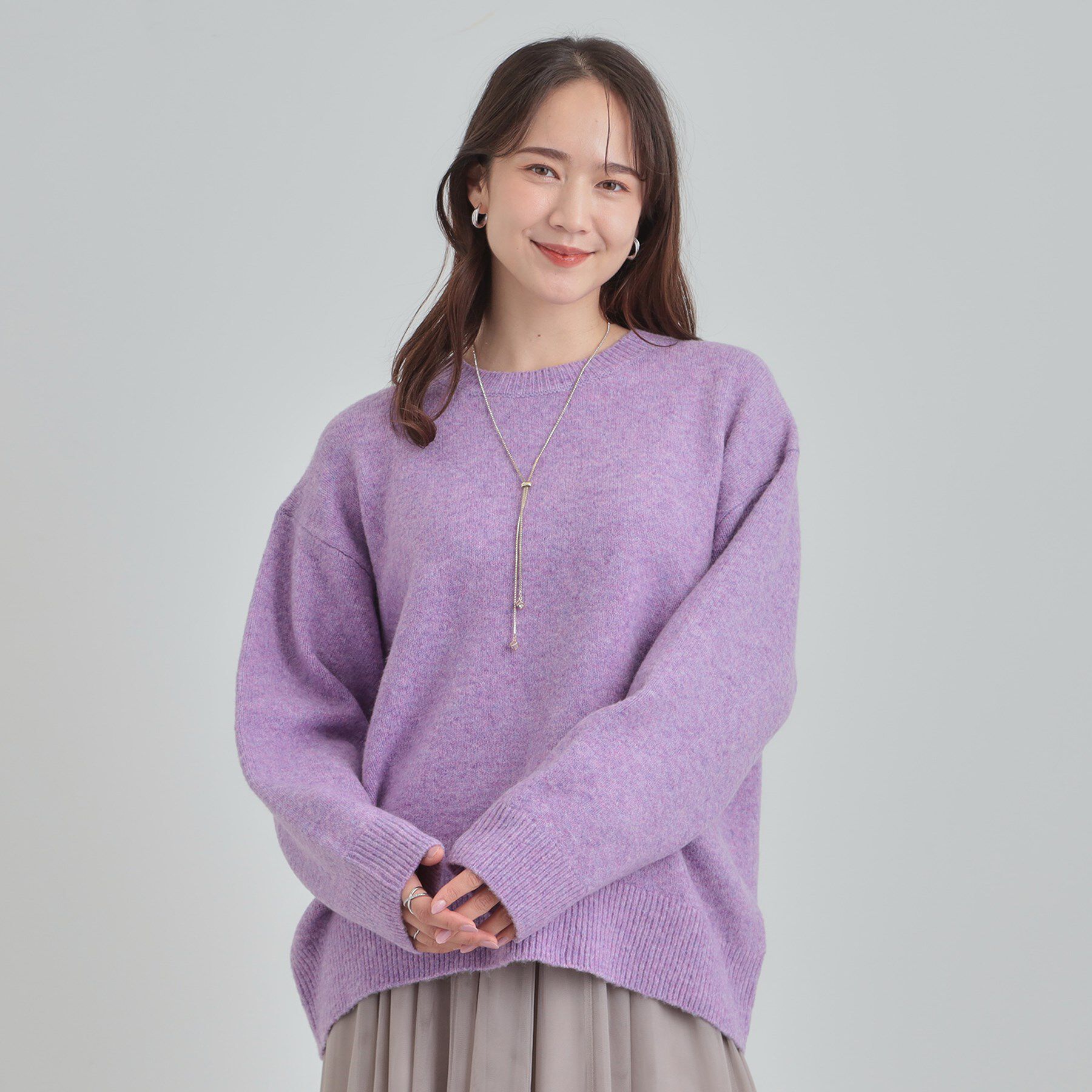 SHOO･LA･RUE「【洗濯機可】選べる８色で色違いも欲しくなる ふんわりゆるニット」|ニット・セーター|