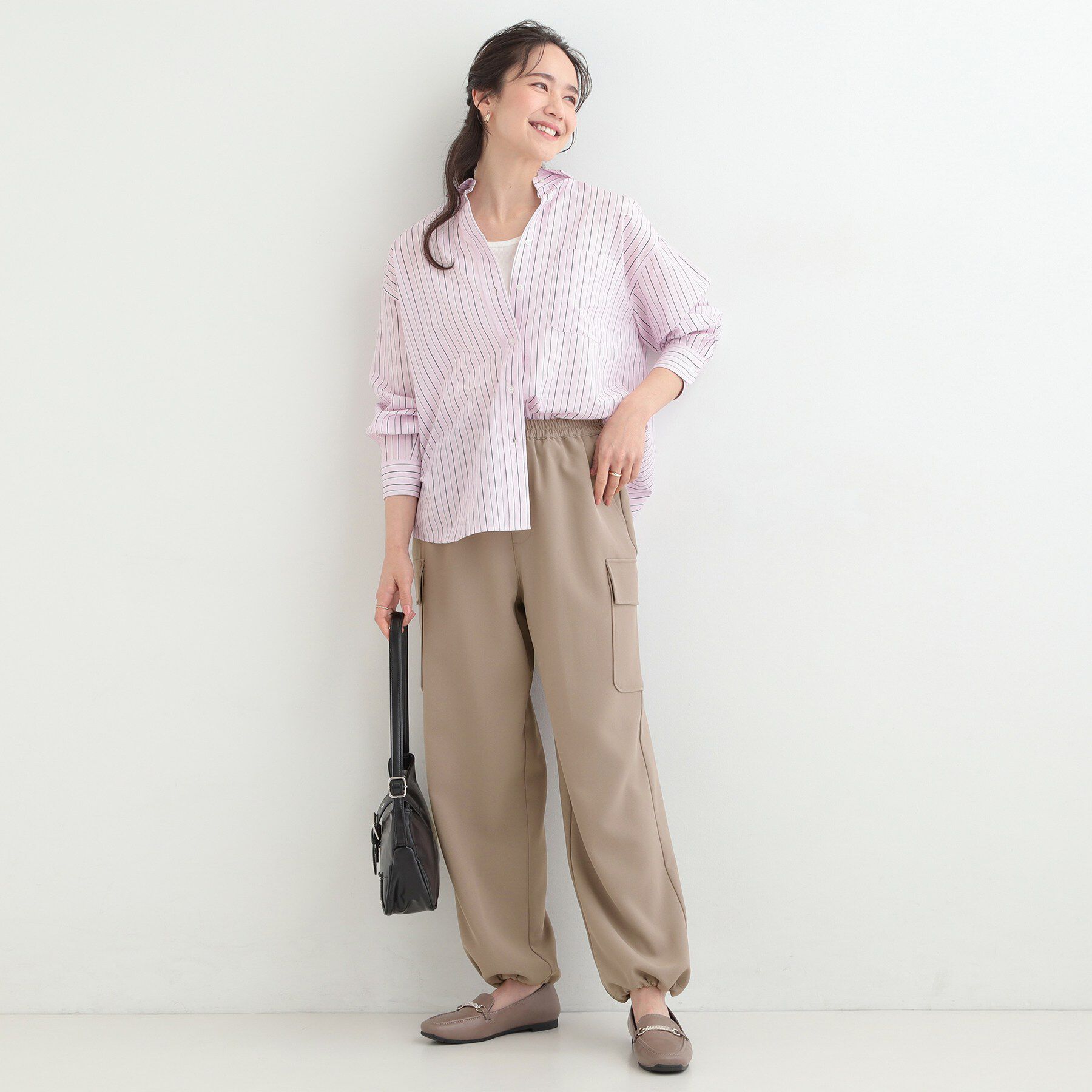 SHOO･LA･RUE「【洗濯機可/S-LL/2WAY】こなれたカジュアルスタイルに イージーカーゴパンツ」|その他|