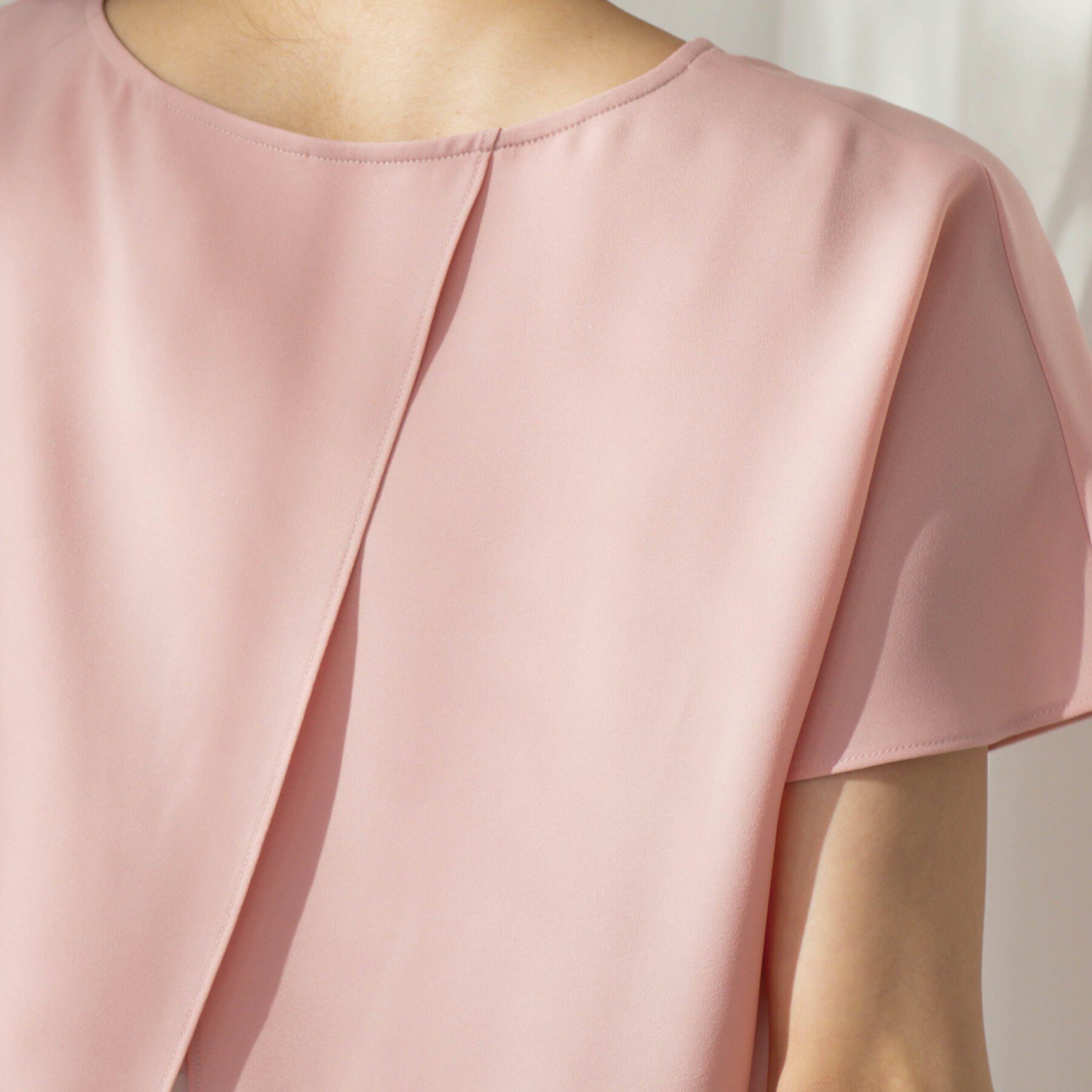 SHOO･LA･RUE「【洗濯機可/体型カバー】1枚でサマ見え バイカラーレイヤードブラウス」|シャツ・ブラウス|