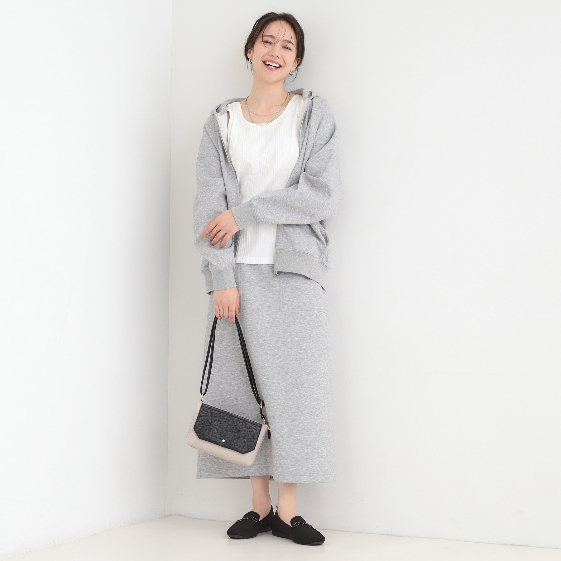 SHOO･LA･RUE「【前後2WAY/S-LL】毎日のお供に ランダムテレコタンクトップ」|キャミソール|