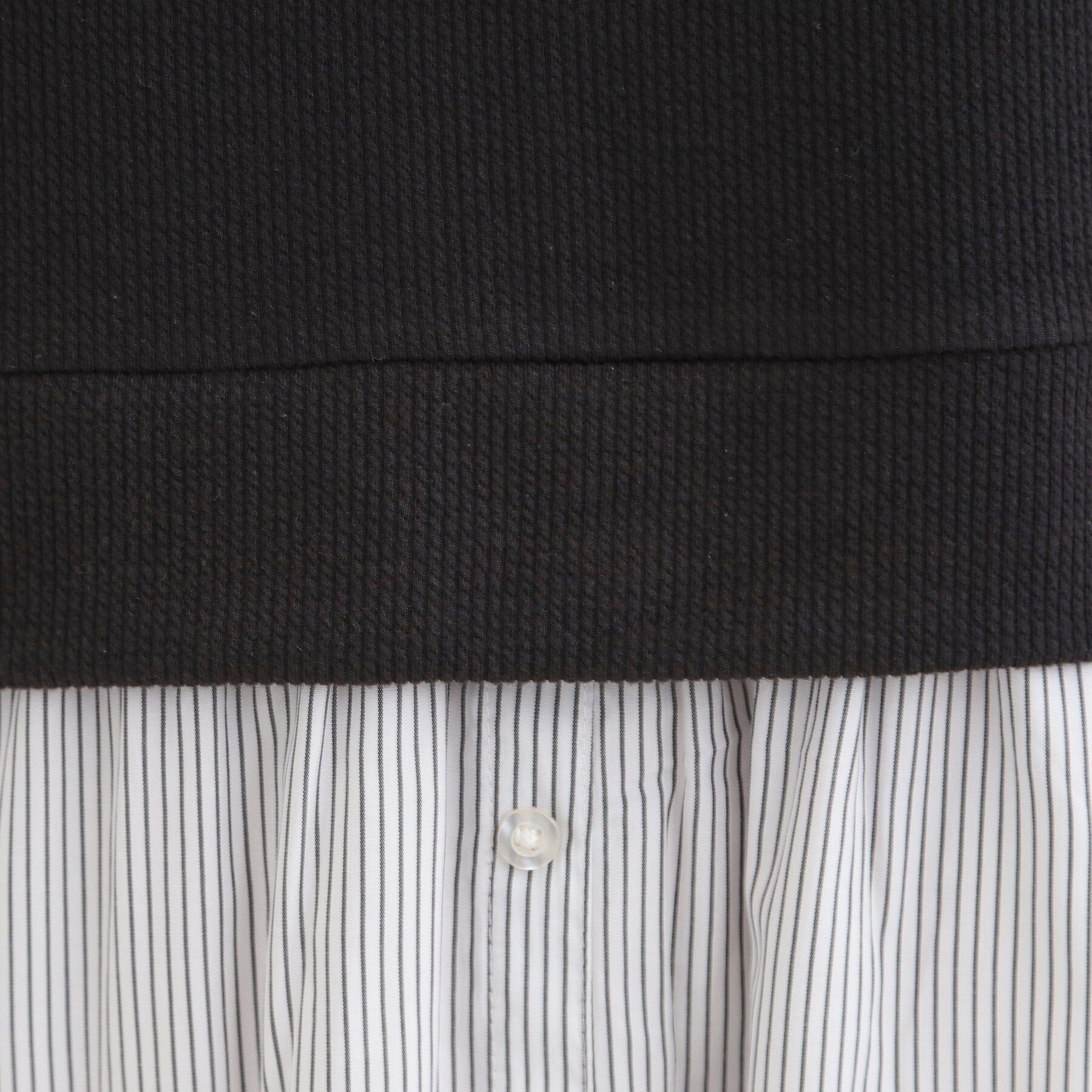 SHOO･LA･RUE「【S-LL/体型カバー】ストライプ柄ドッキングワンピース」|ワンピース|