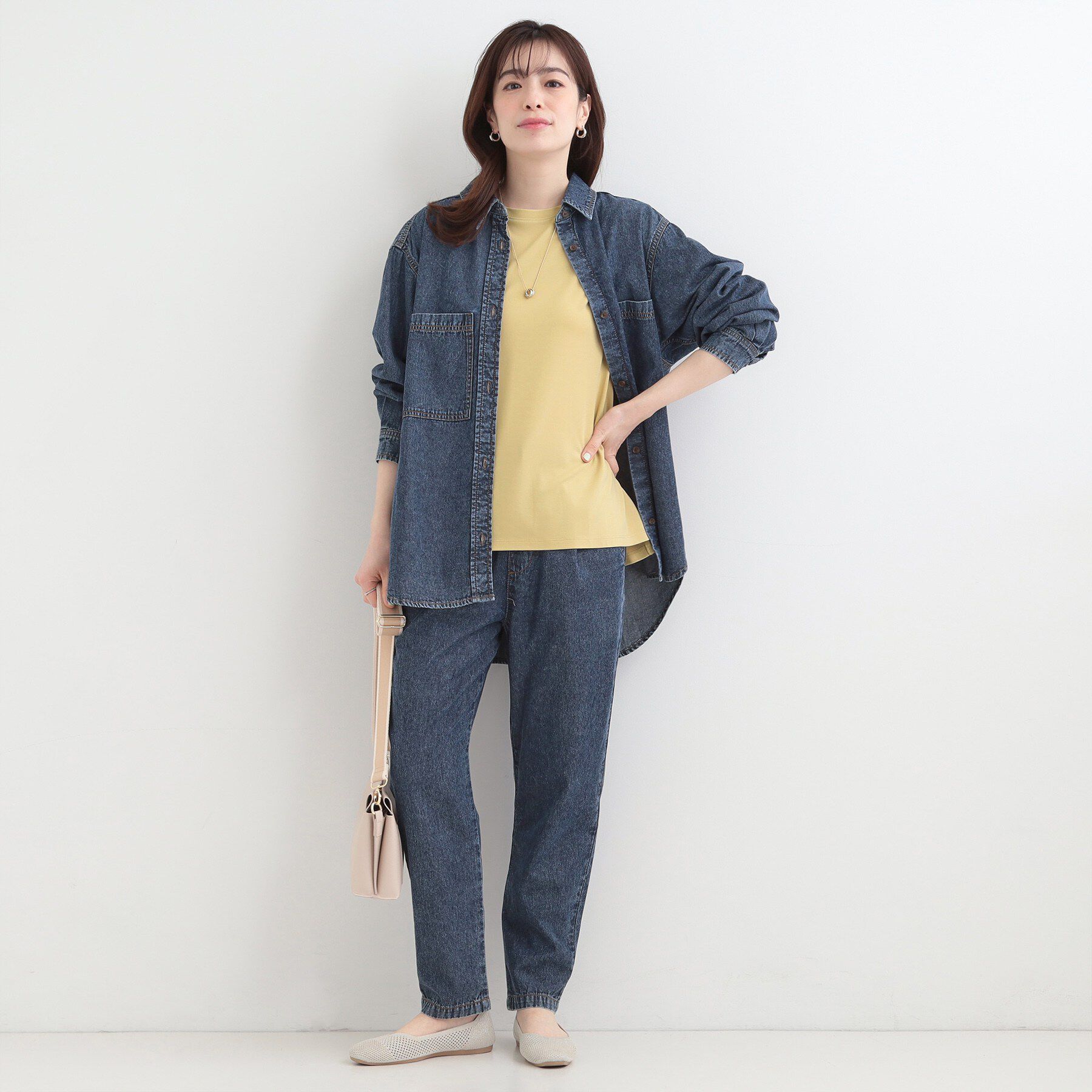 SHOO･LA･RUE「【UVカット/接触冷感】とろみタックノースリーブトップス」|Tシャツ・カットソー|