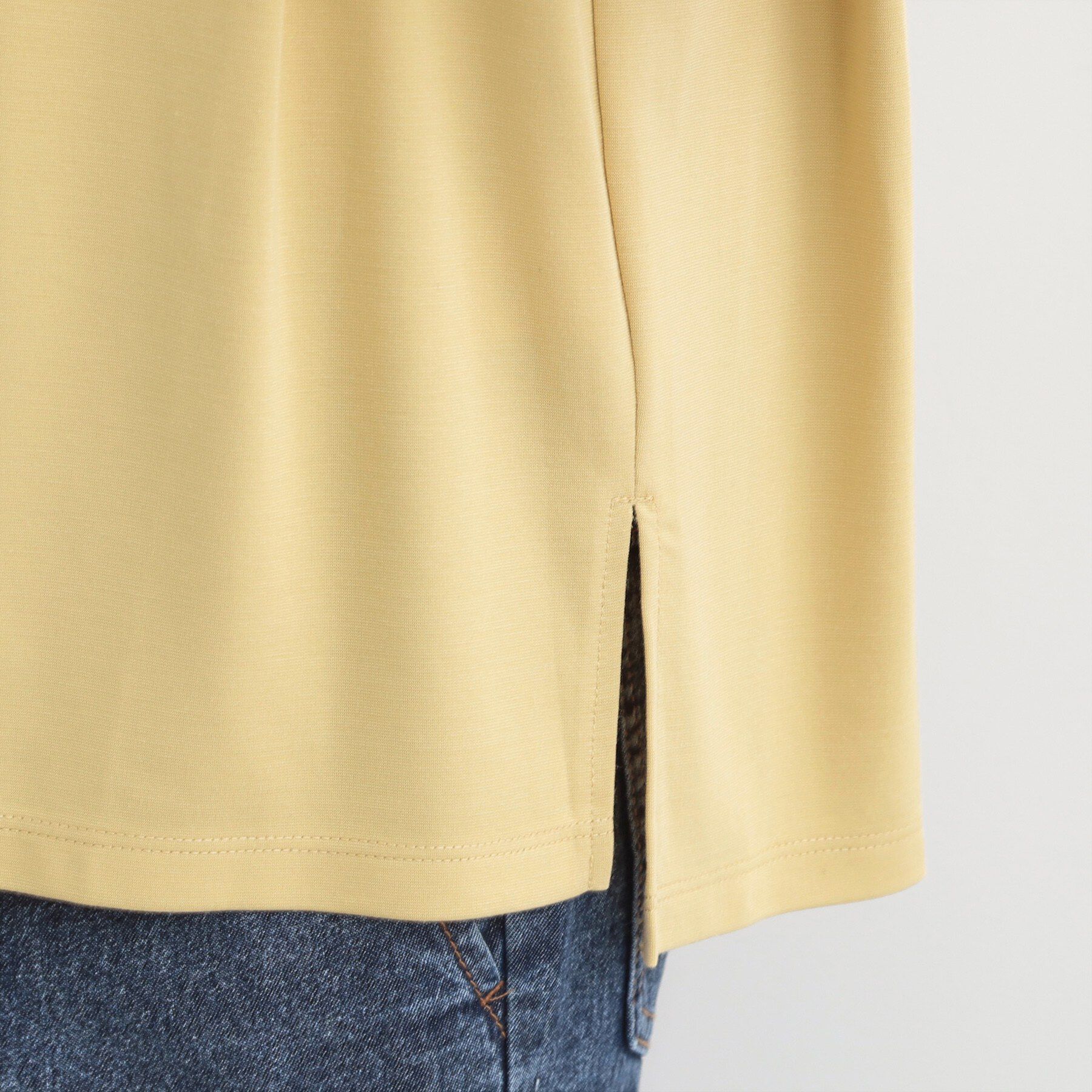 SHOO･LA･RUE「【UVカット/接触冷感】とろみタックノースリーブトップス」|Tシャツ・カットソー|