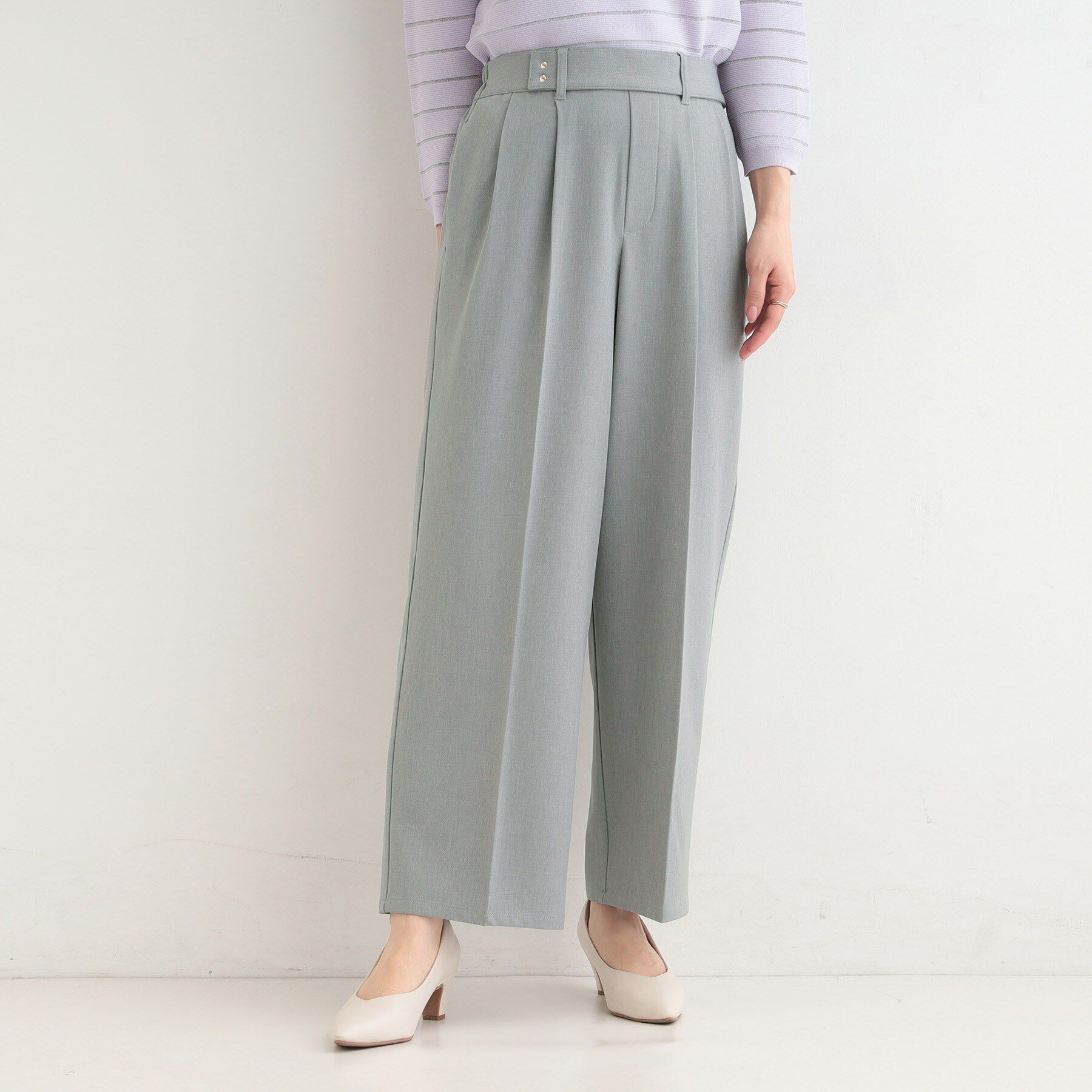 SHOO･LA･RUE「【着丈選べる/S-LL/洗濯機可】楽ちん&times;きれいみえ　ストレッチワイドパンツ」|その他|