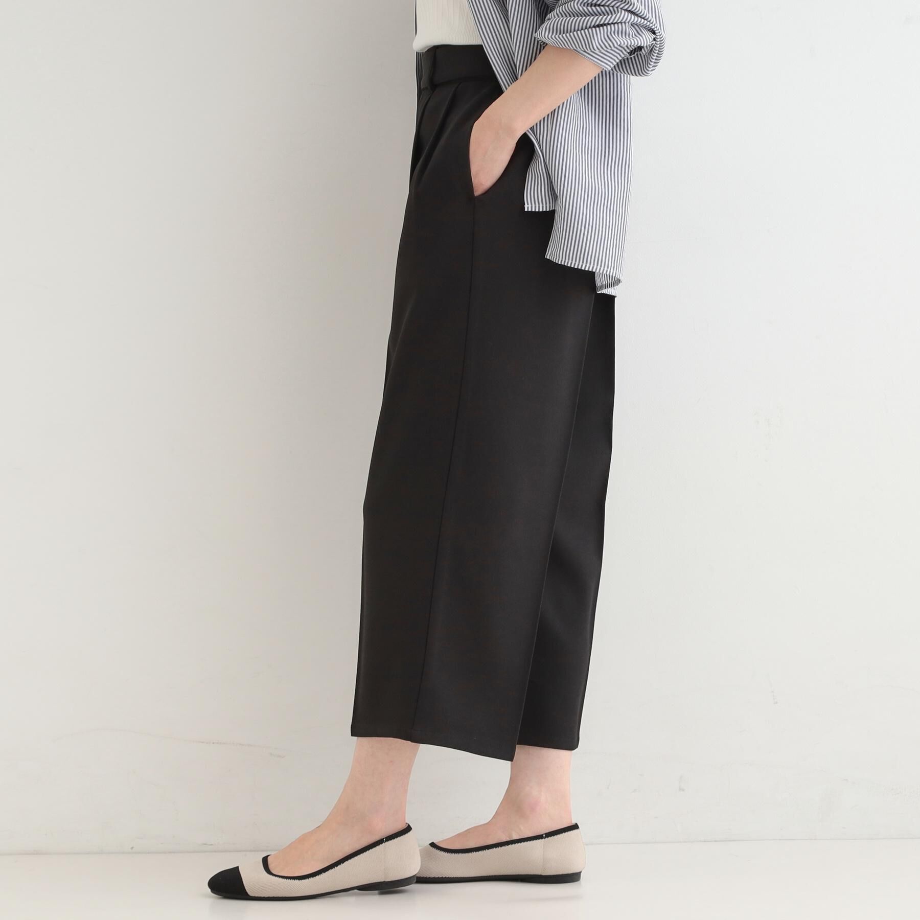 SHOO･LA･RUE「【着丈選べる/S-LL/洗濯機可】楽ちん&times;きれいみえ　ストレッチワイドパンツ」|その他|