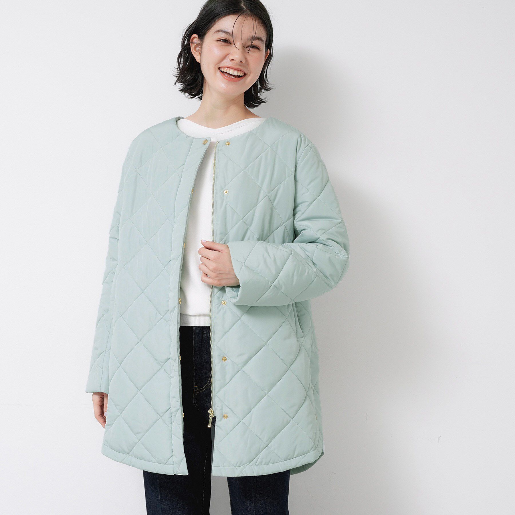 Dessin「【2WAY/洗える】中綿キルトコート」|ダウン|