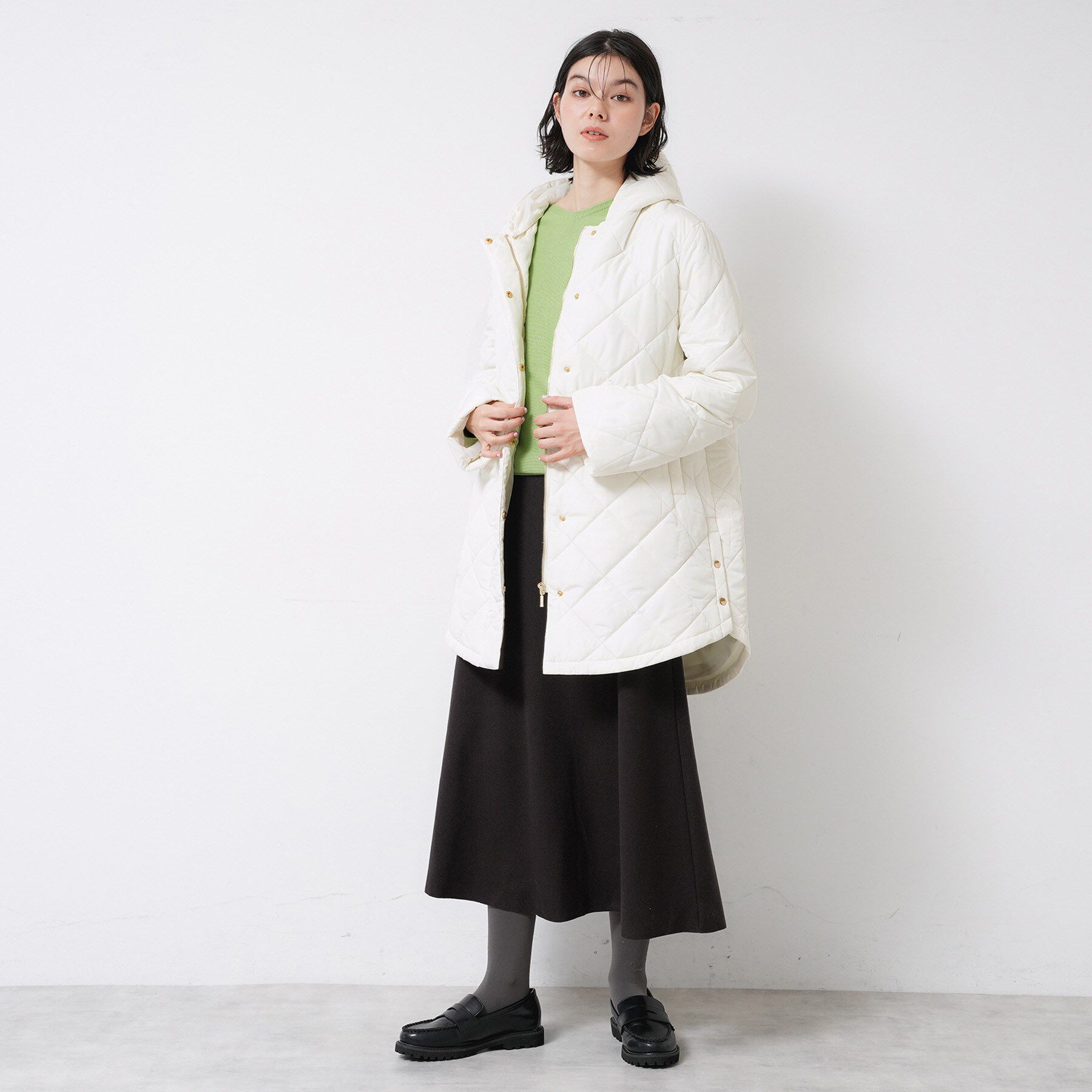 Dessin「【2WAY/洗える】中綿キルトコート」|ダウン|