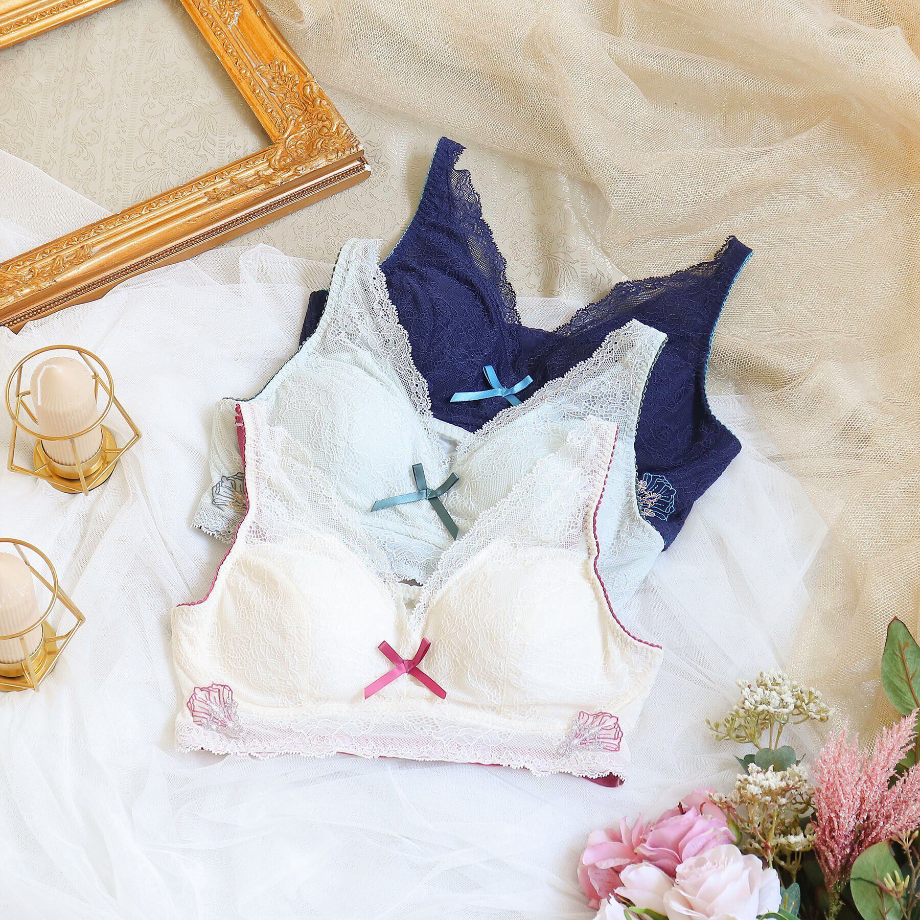 Risa Magli「シェール おやすみブラ（3L）」|インナー|