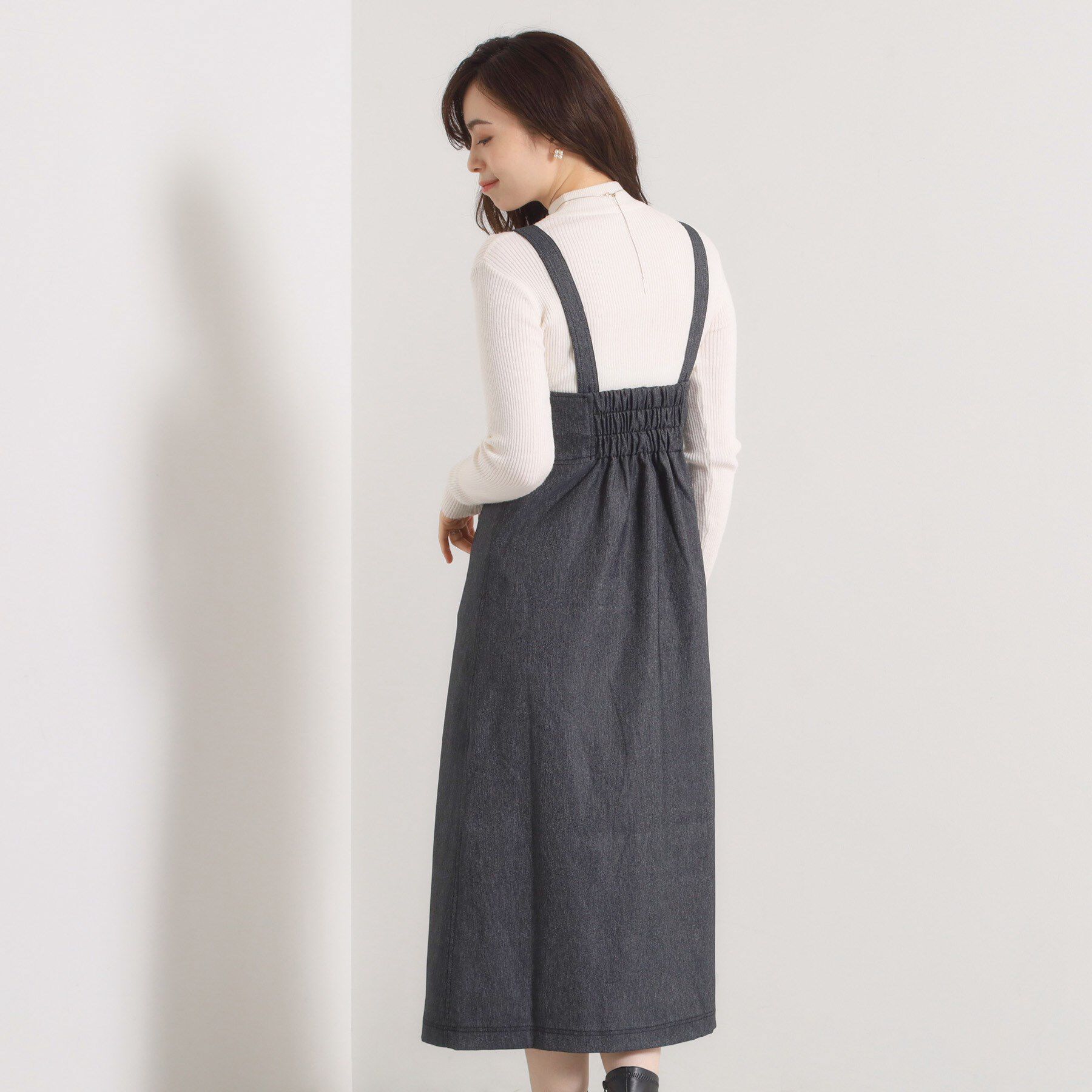 ITS&rsquo;DEMO「【手洗い可】デニム風ジャンスカ」|ワンピース|