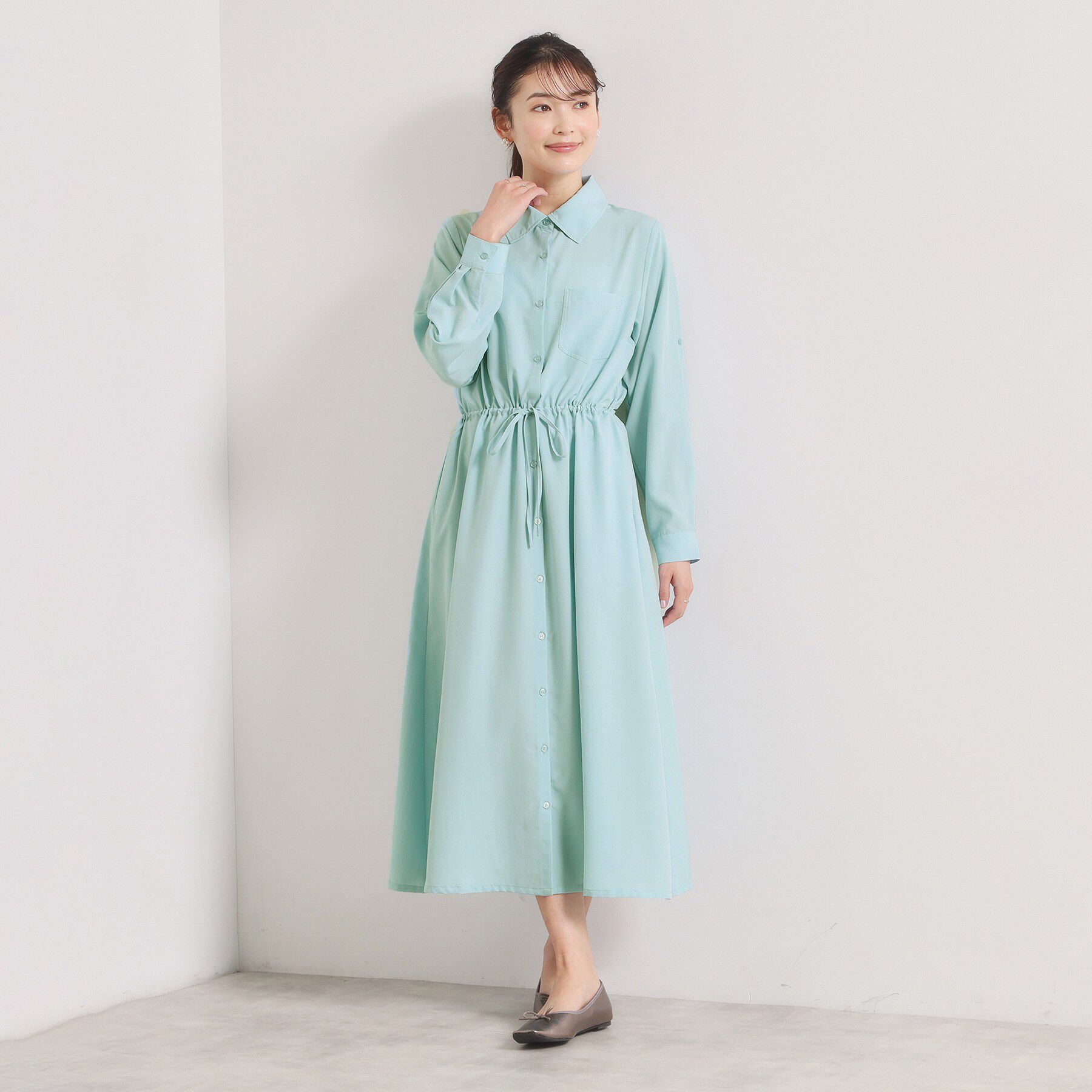 ITS&rsquo;DEMO「【UVケア／接触冷感／吸水速乾】ロールアップ袖ワンピース」|ワンピース|