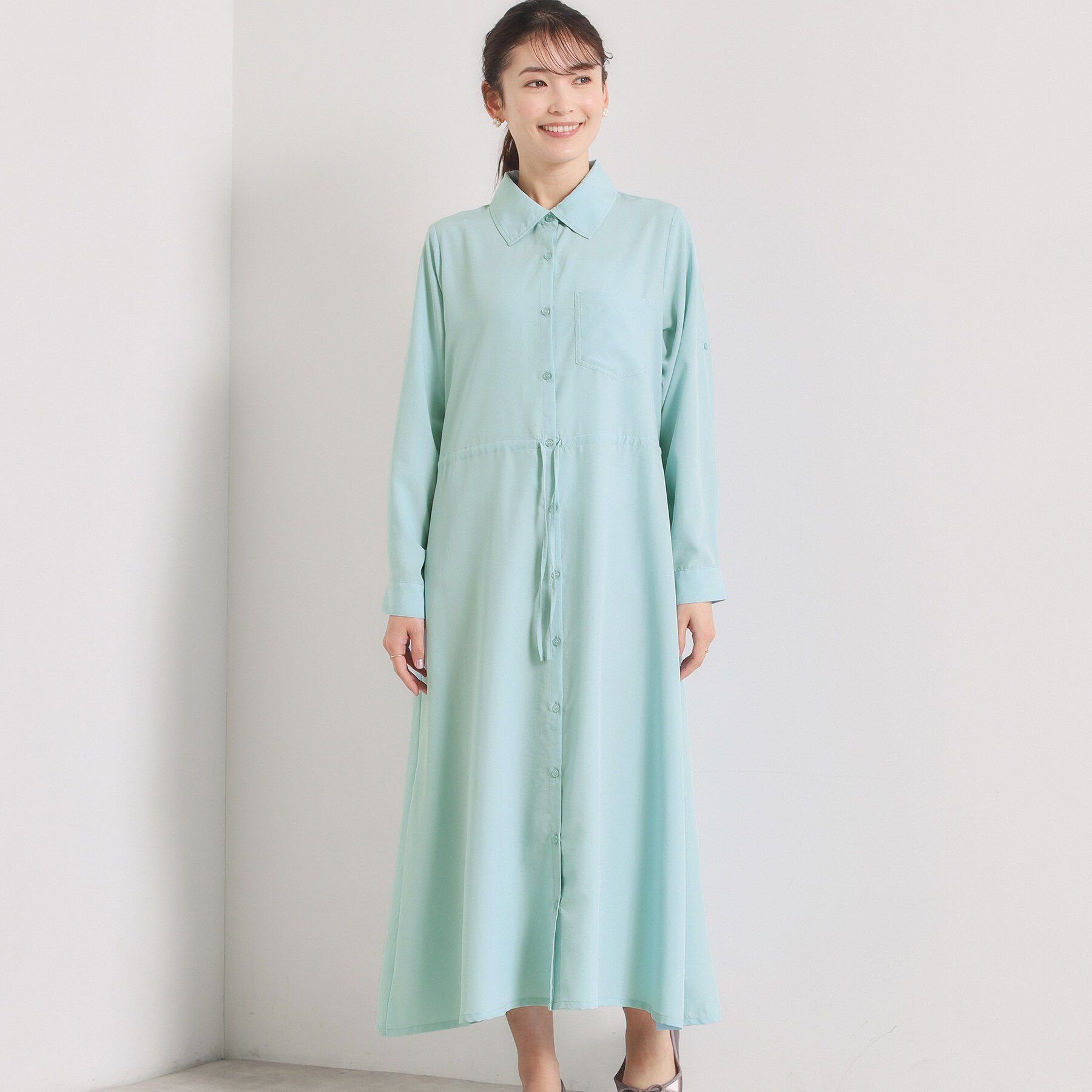 ITS&rsquo;DEMO「【UVケア／接触冷感／吸水速乾】ロールアップ袖ワンピース」|ワンピース|