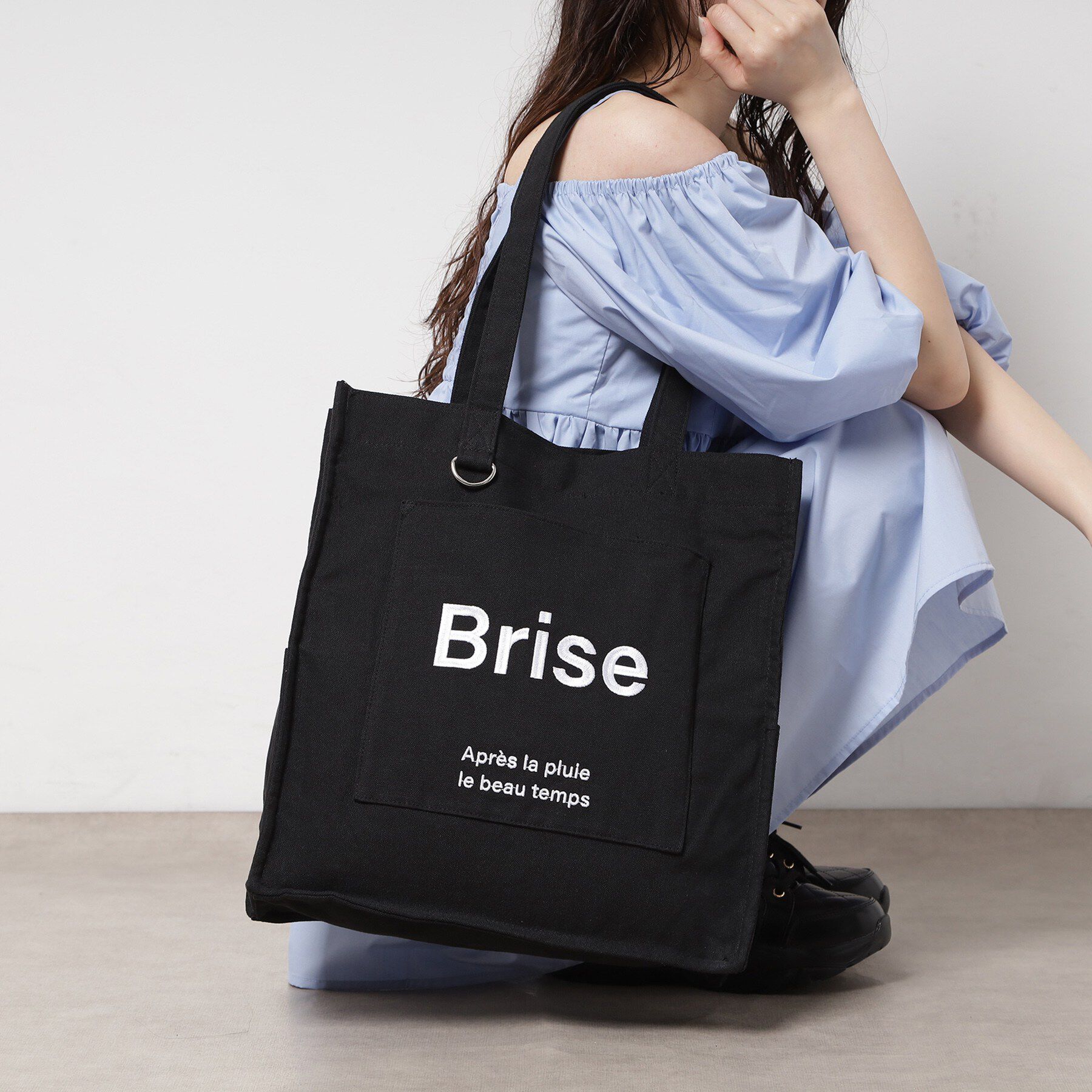 Ober Tashe「ポケットスクエアロゴトート」|トートバッグ|ブラック(019)