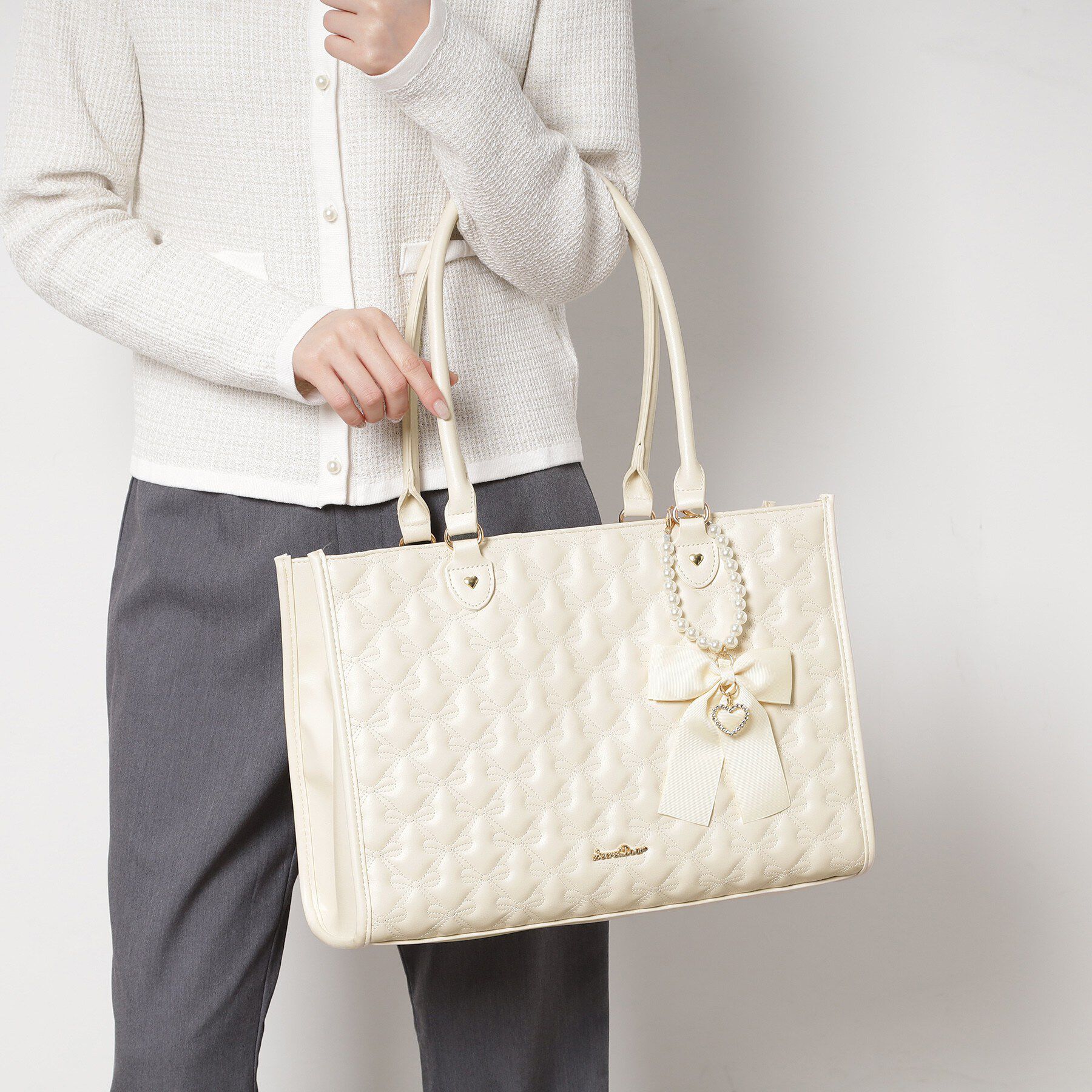 Ober Tashe「リボンキルティングトート」|トートバッグ|