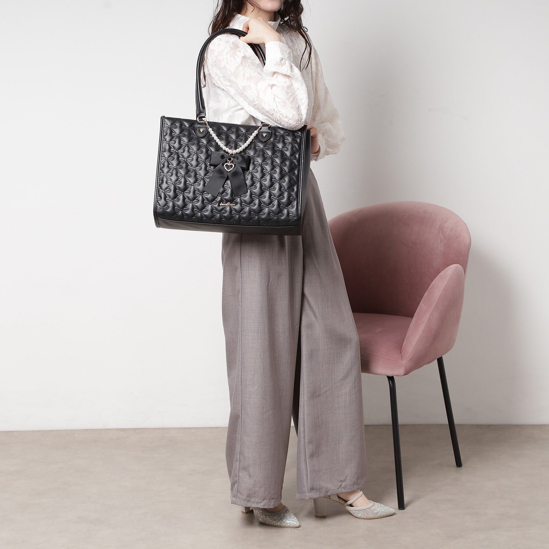 Ober Tashe「リボンキルティングトート」|トートバッグ|