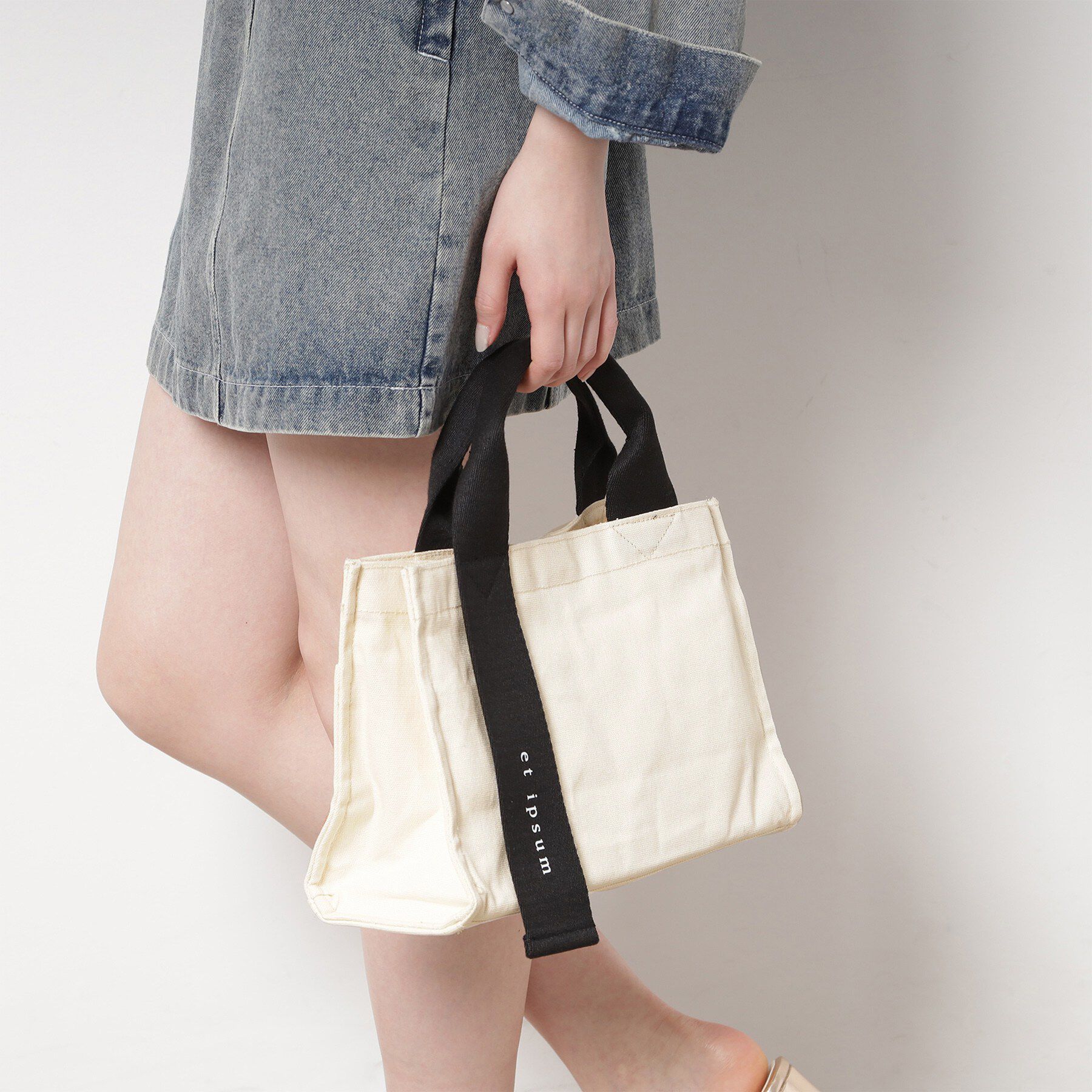 Ober Tashe「フロントテープベルトトート」|トートバッグ|アイボリー(904)