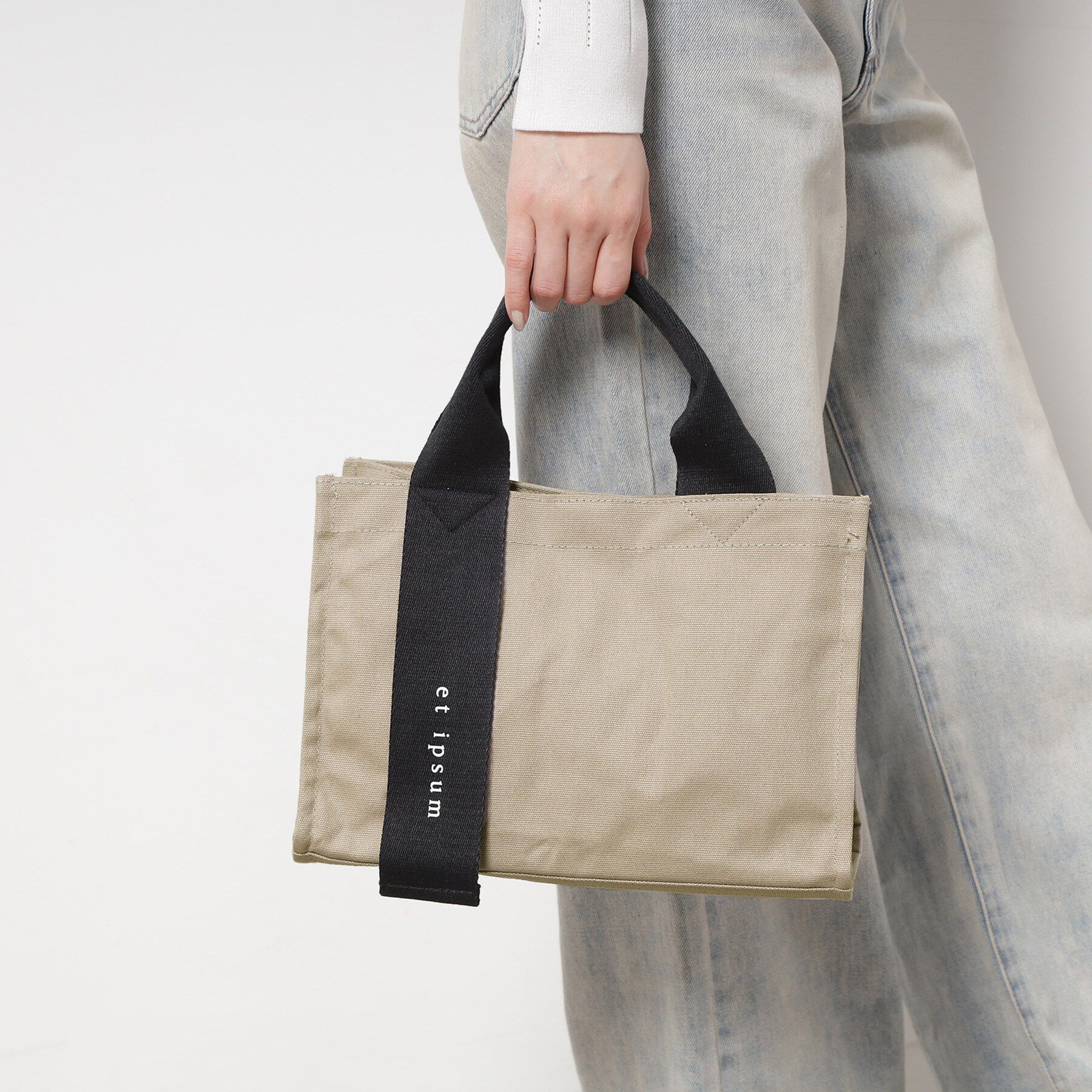 Ober Tashe「フロントテープベルトトート」|トートバッグ|グレー(912)