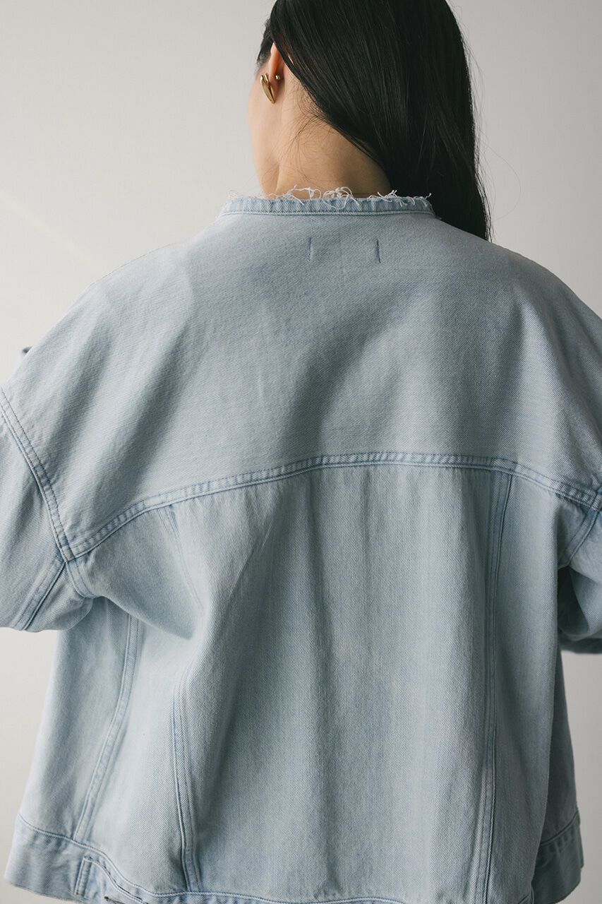 STYLEMIXER「ノーカラーデニムジャケット」|デニムジャケット|