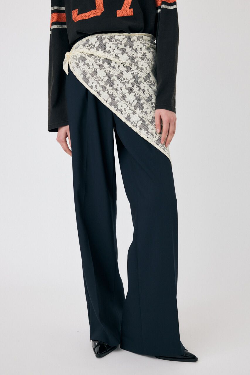 MOUSSY「LACE SCARF トラウザーズ」|その他|NVY