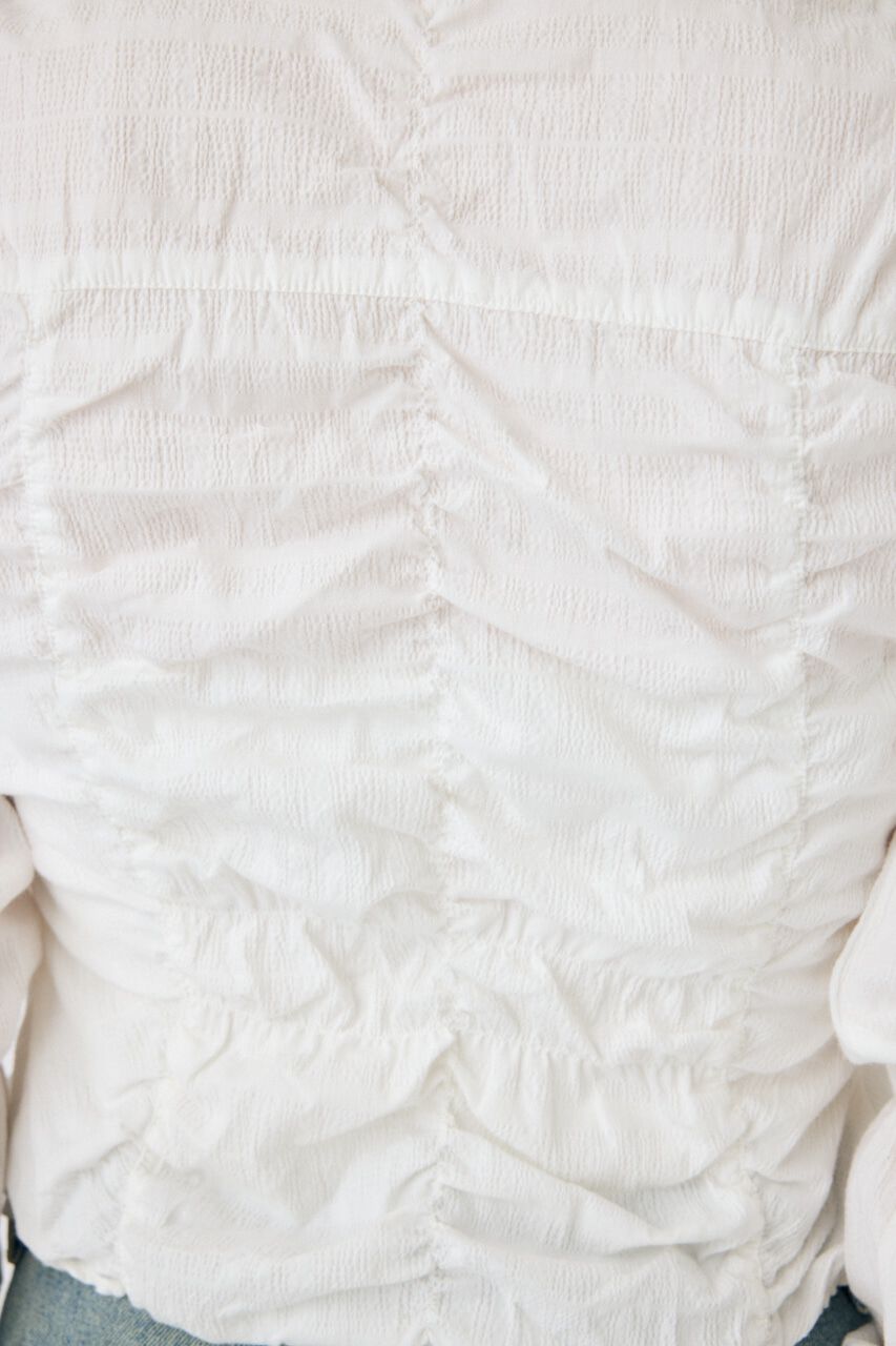 MOUSSY「FRONT TIE SHIRRING シャツ」|シャツ・ブラウス|