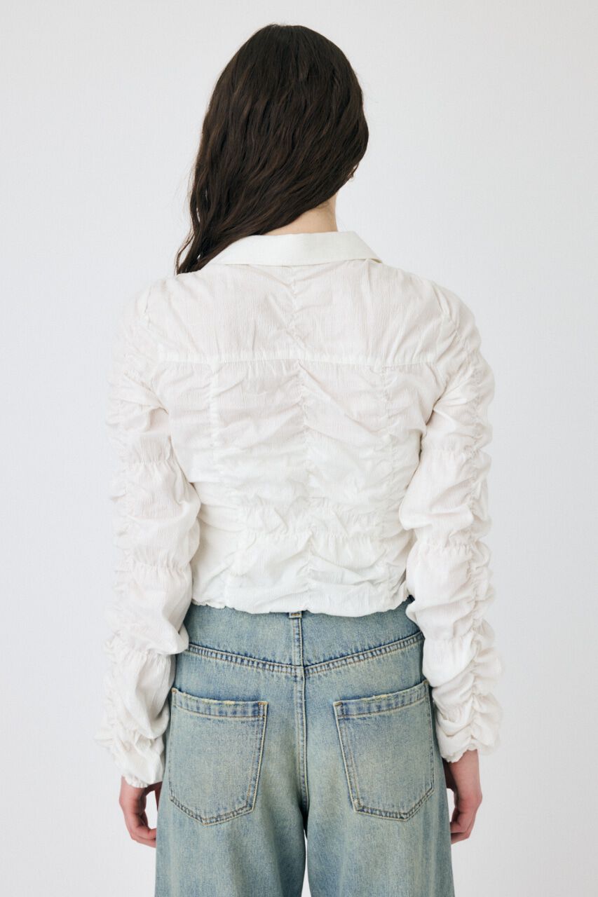 MOUSSY「FRONT TIE SHIRRING シャツ」|シャツ・ブラウス|