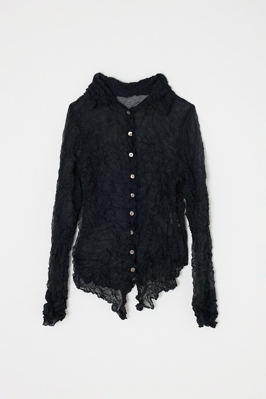 MOUSSY「リンクル２WAYシャツ　リサイクルポリエステル使用」|シャツ・ブラウス|BLK