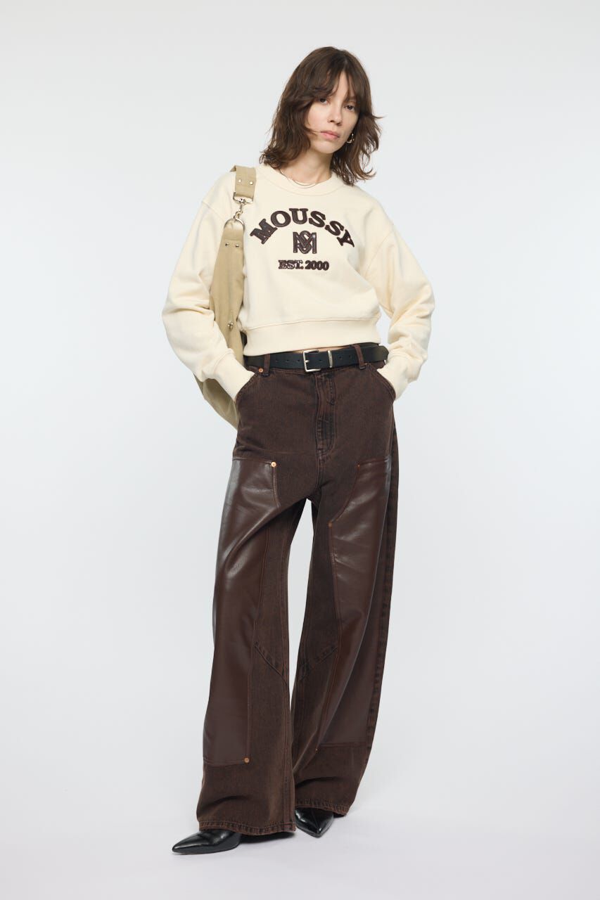 MOUSSY「MOUSSY F/LEATHER PATCH プルオーバー」|パーカー|