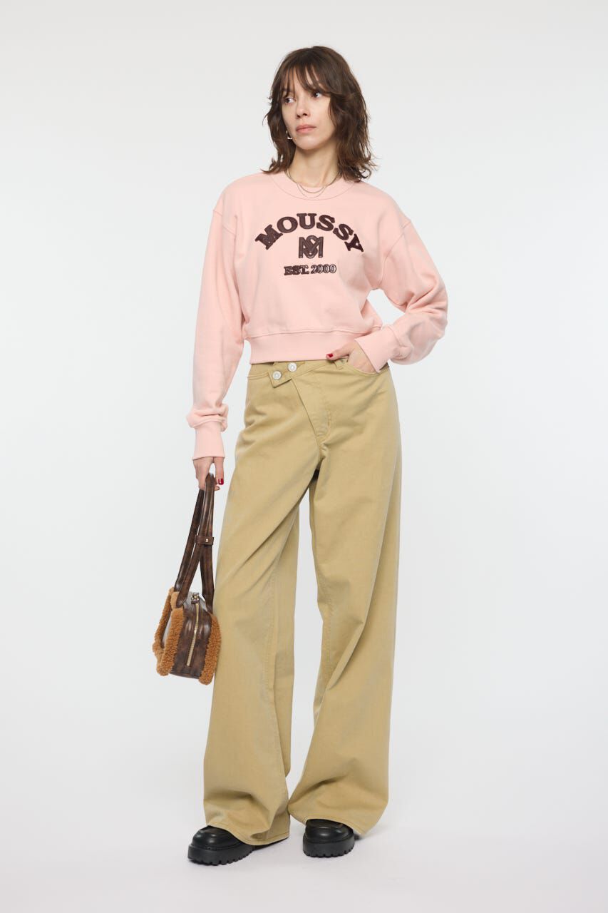 MOUSSY「MOUSSY F/LEATHER PATCH プルオーバー」|パーカー|