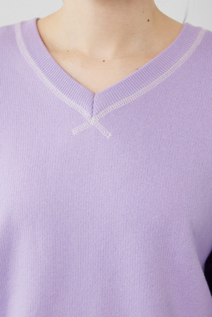 RODEO CROWNS「スウェットライク2wayネックニットトップス」|ニット・セーター|