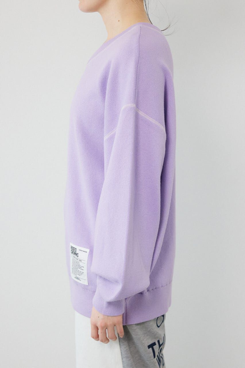 RODEO CROWNS「スウェットライク2wayネックニットトップス」|ニット・セーター|