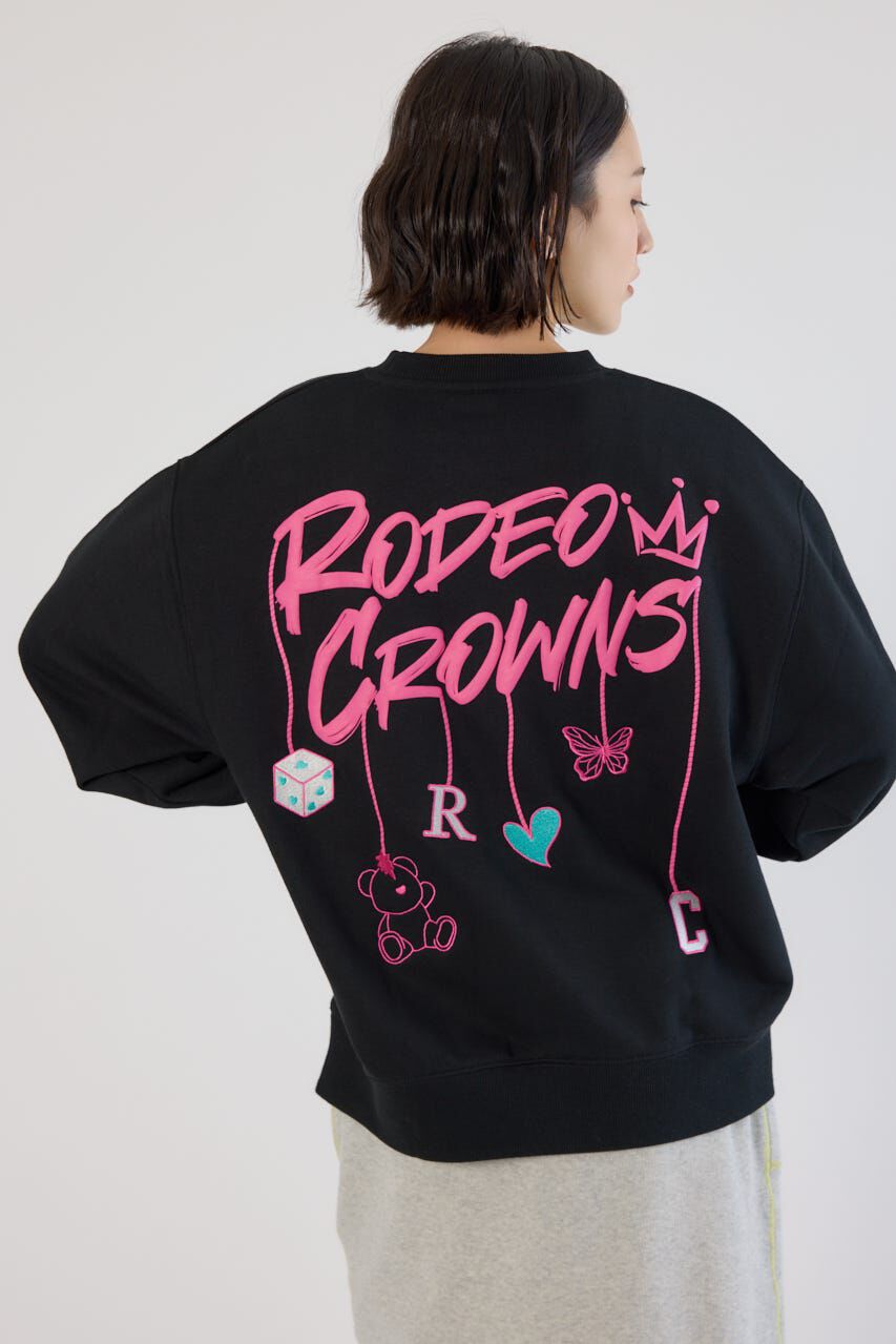 RODEO CROWNS「Dangling Charmsスウェット」|パーカー|BLK