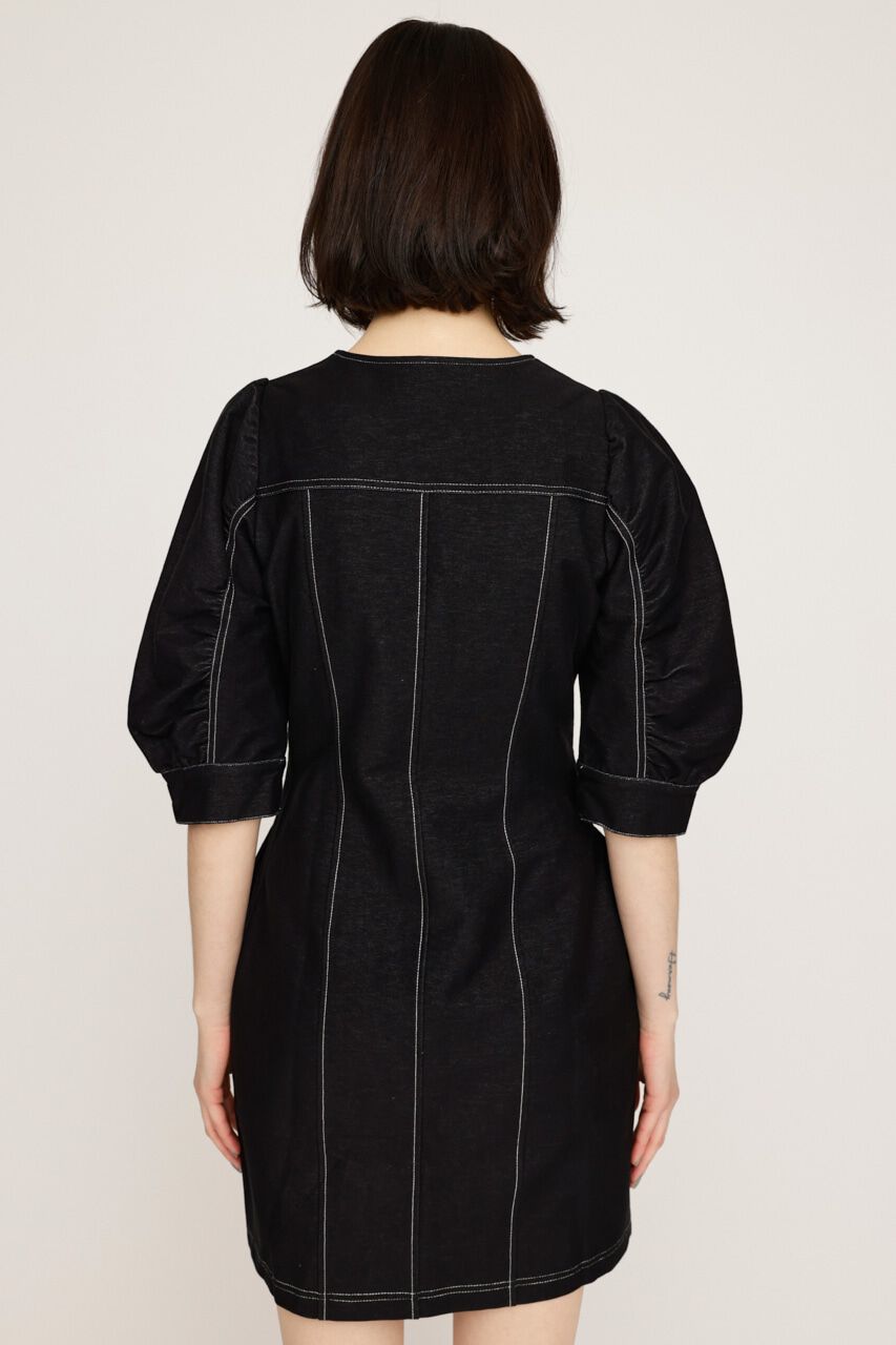 SLY「BICOLOR STITCH ショートワンピース」|ワンピース|