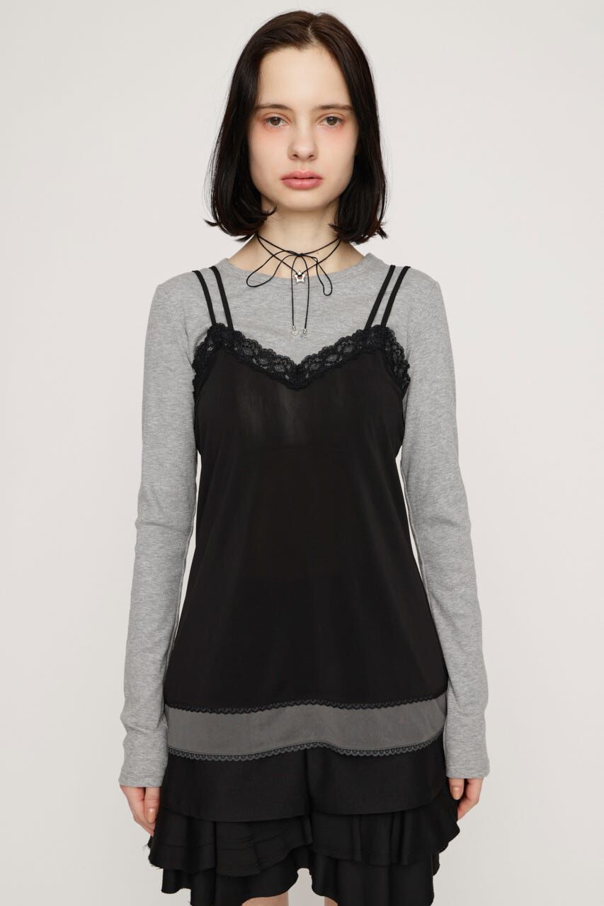 SLY「CAMI LAYERED C／N トップス」|Tシャツ・カットソー|