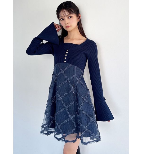 RESEXXY「【追加生産分】ドッキングフレアミニニットワンピース」|ワンピース|