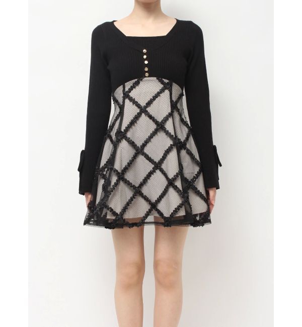 RESEXXY「【追加生産分】ドッキングフレアミニニットワンピース」|ワンピース|