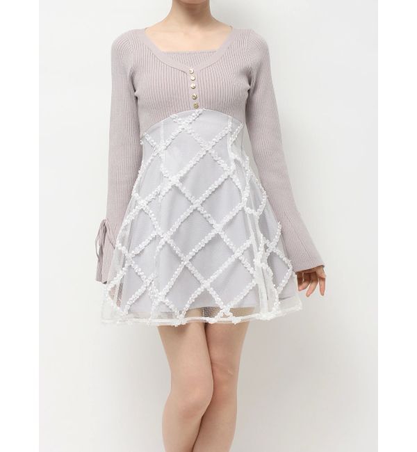 RESEXXY「【追加生産分】ドッキングフレアミニニットワンピース」|ワンピース|