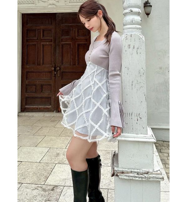 RESEXXY「【追加生産分】ドッキングフレアミニニットワンピース」|ワンピース|