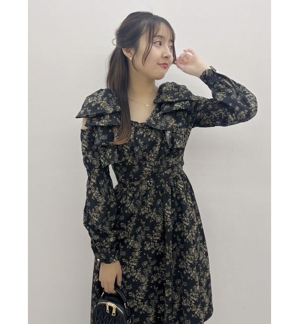 dazzlin「リボンショルダーアシンメトリーワンピース」|ワンピース|