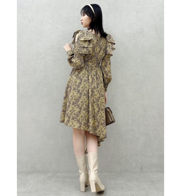 dazzlin「リボンショルダーアシンメトリーワンピース」|ワンピース|