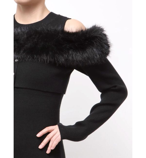 dazzlin「【追加生産分】オフショルファードッキングニットワンピース」|ワンピース|