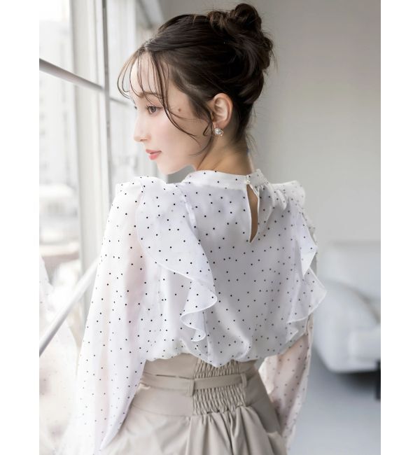 dazzlin「【WEB限定】フリルプチハイタックブラウス」|シャツ・ブラウス|